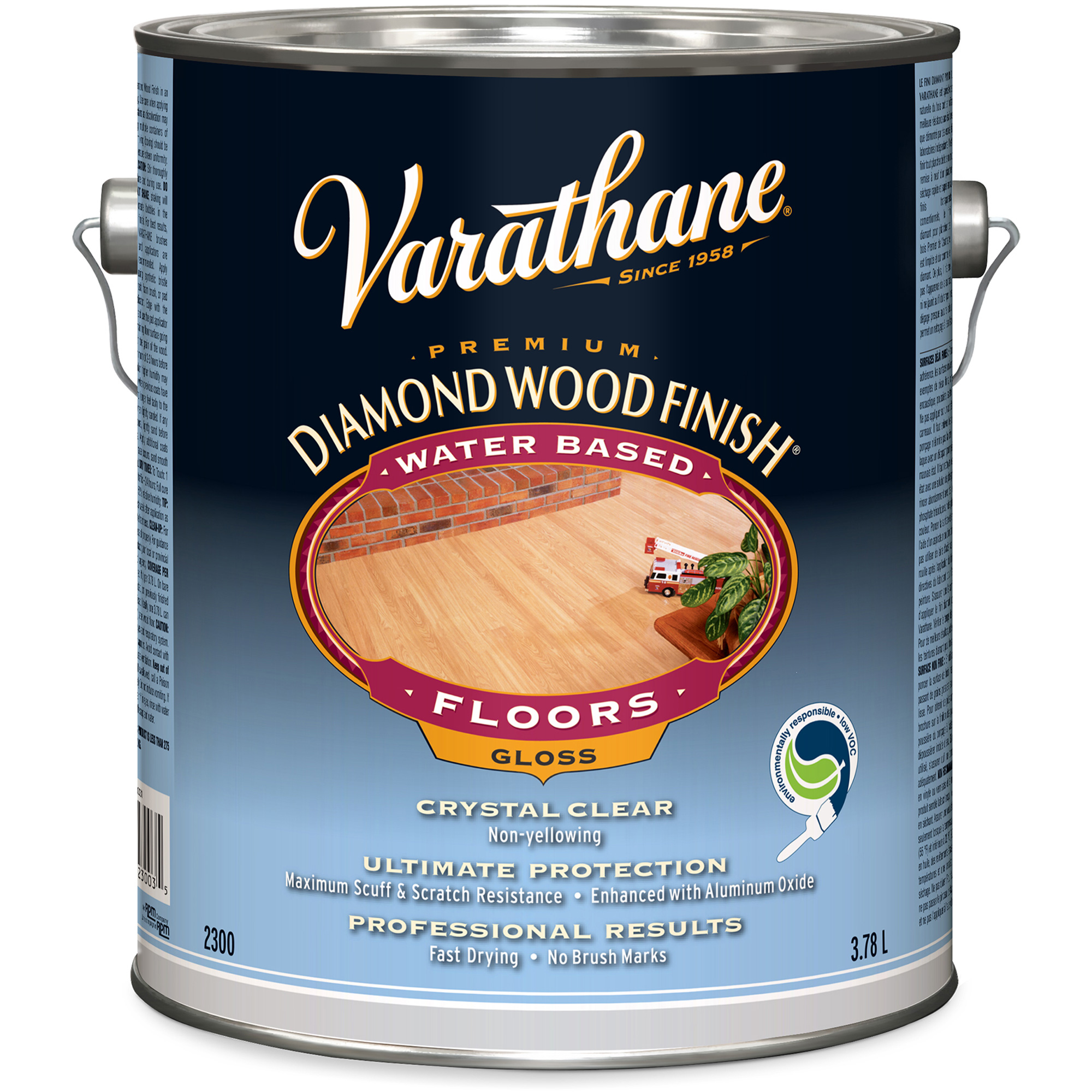 Fini diamant pour bois VarathaneMD pour planchers, 3,78 L, Transparent, Brillant