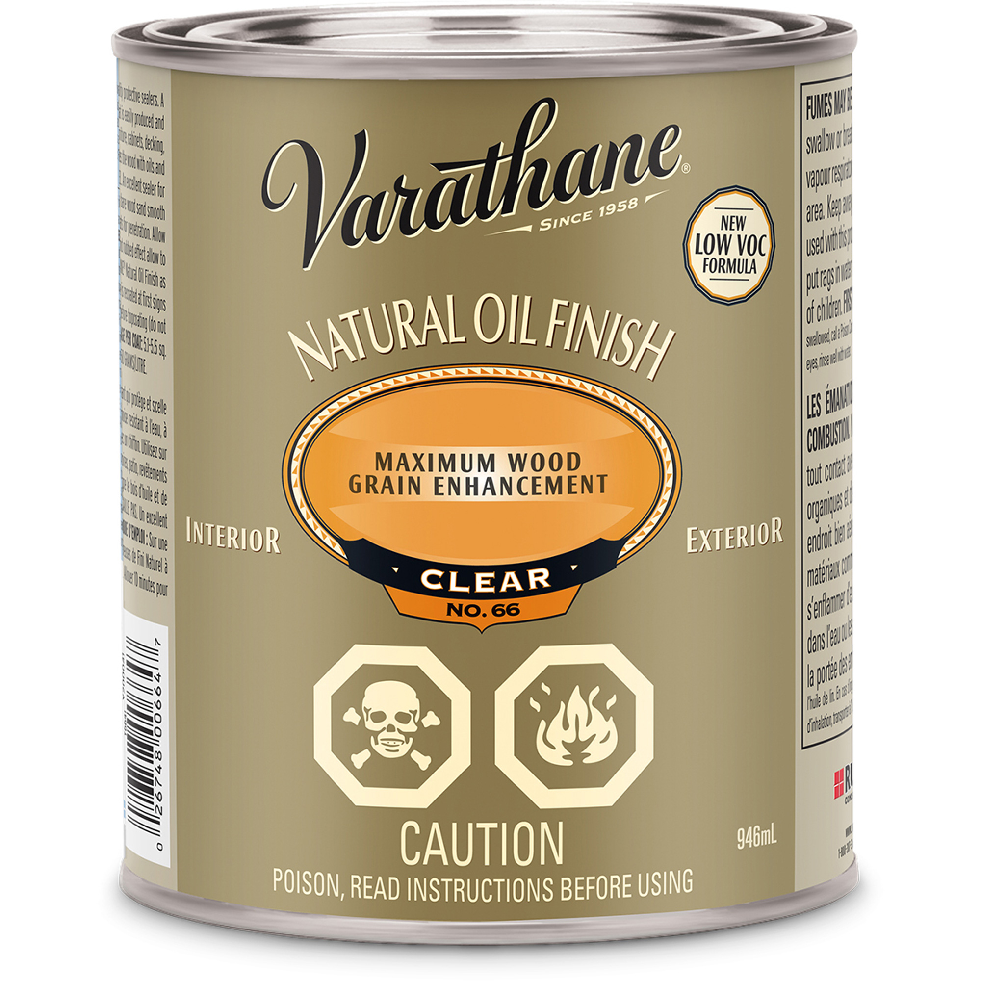 Fini naturel à base d’huile VarathaneMD, 946 ml, Transparent, Satin
