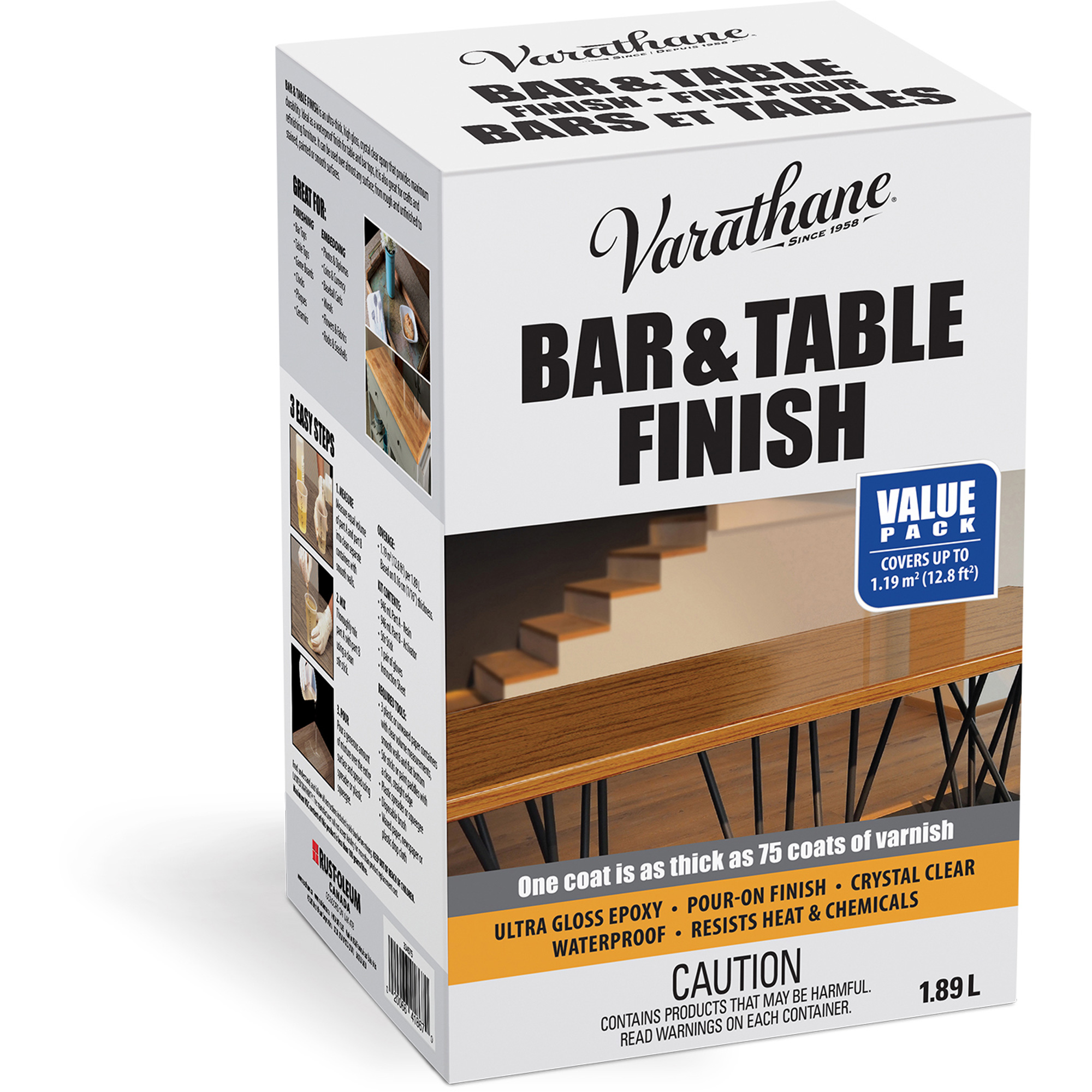 Fini pour bars et tables VarathaneMD, 1,89 L, Transparent, Très brillant