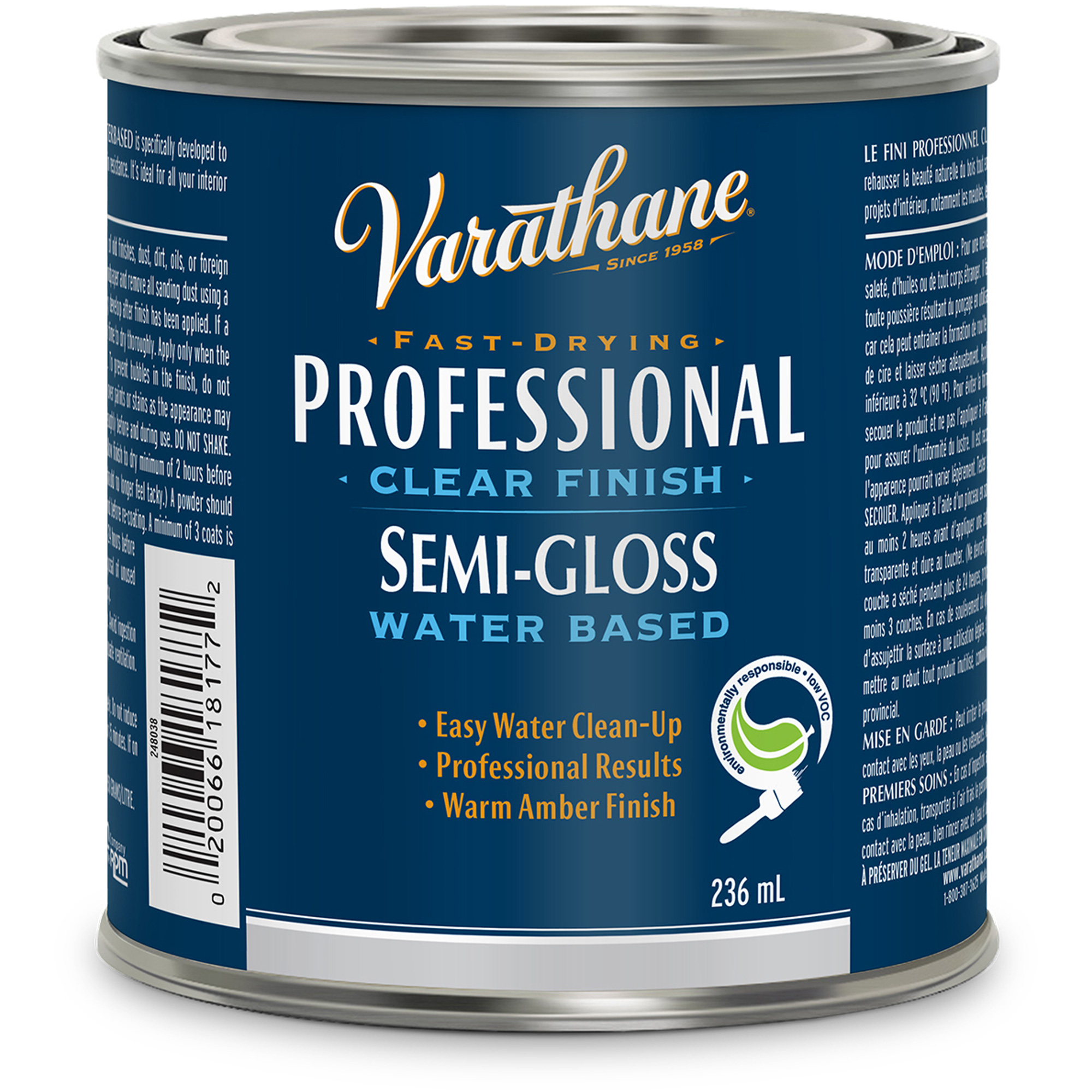 Fini professionnel VarathaneMD, 236 ml, Transparent, Semi-brillant