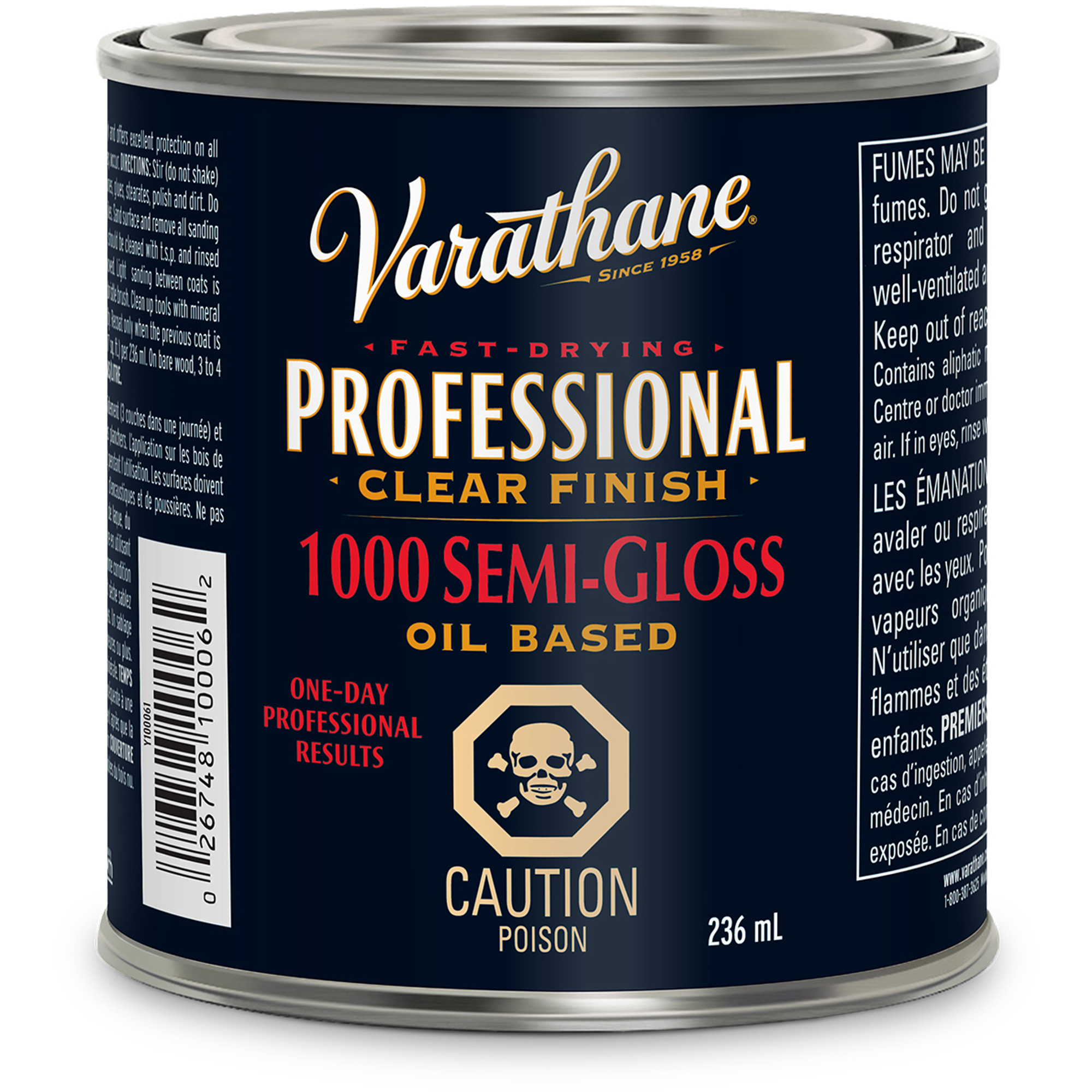 Fini professionnel VarathaneMD, 236 ml, Transparent, Semi-brillant