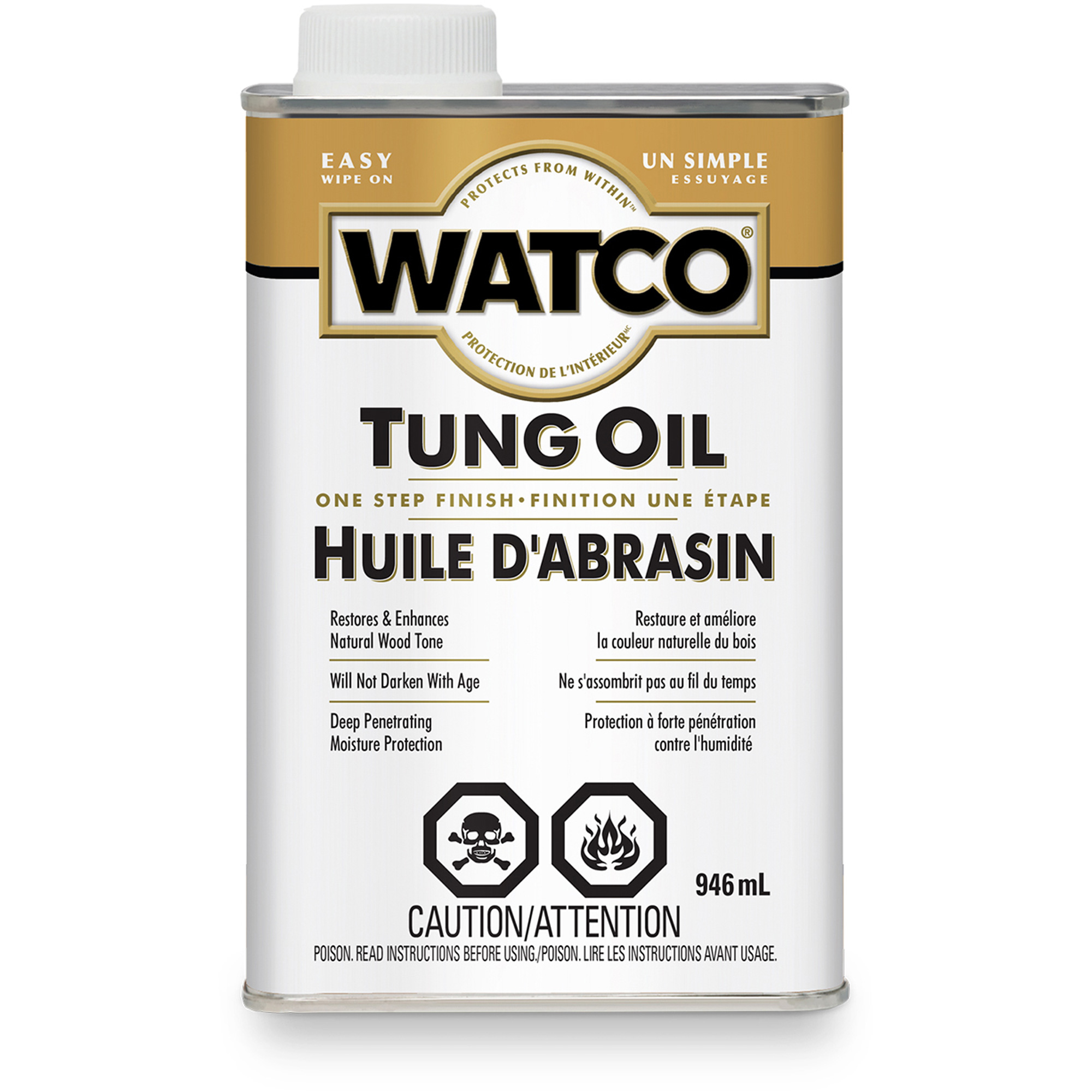 Huile d’abrasin WatcoMD, 946 ml, Transparent, Transparent