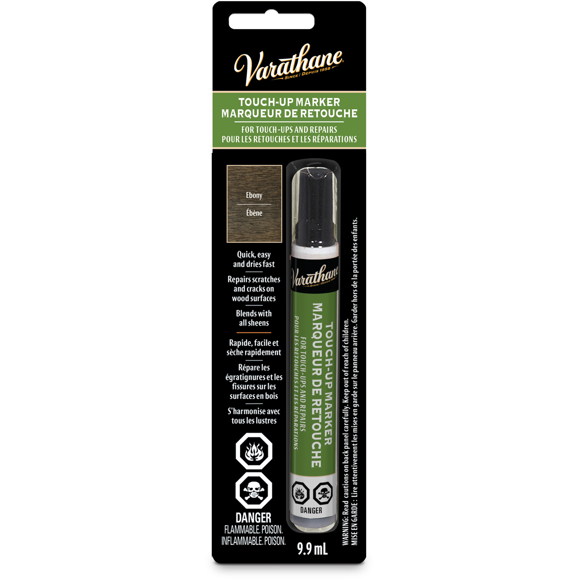Marqueur de finition VarathaneMD, 9,9 ml, Ébène