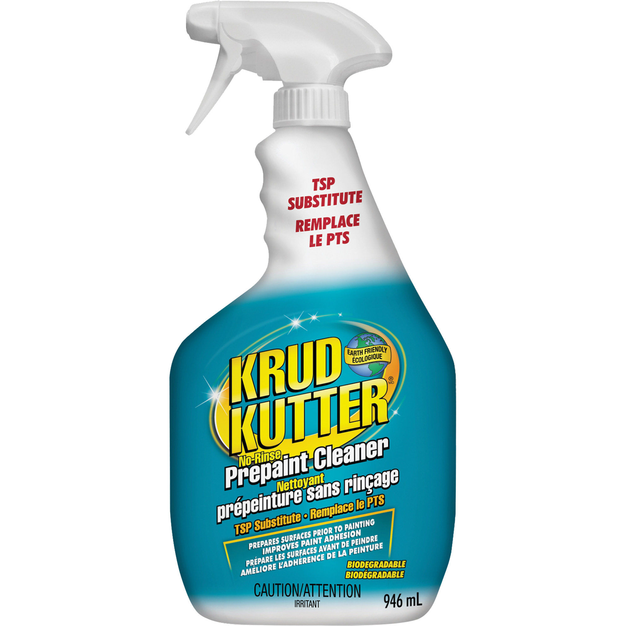 Nettoyant pour prépeinture sans rinçage Substitut TSP Krud KutterMD, 946 ml, Bouteille à gâchette