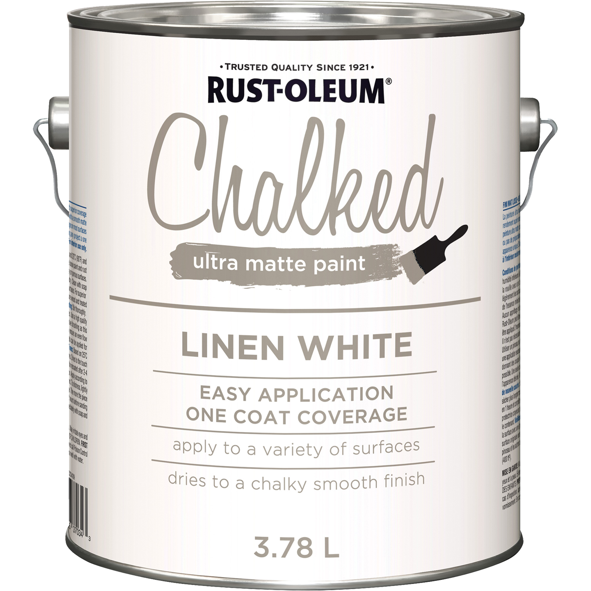 Peinture à craie, 3,78 L, Gallon, Blanc lin