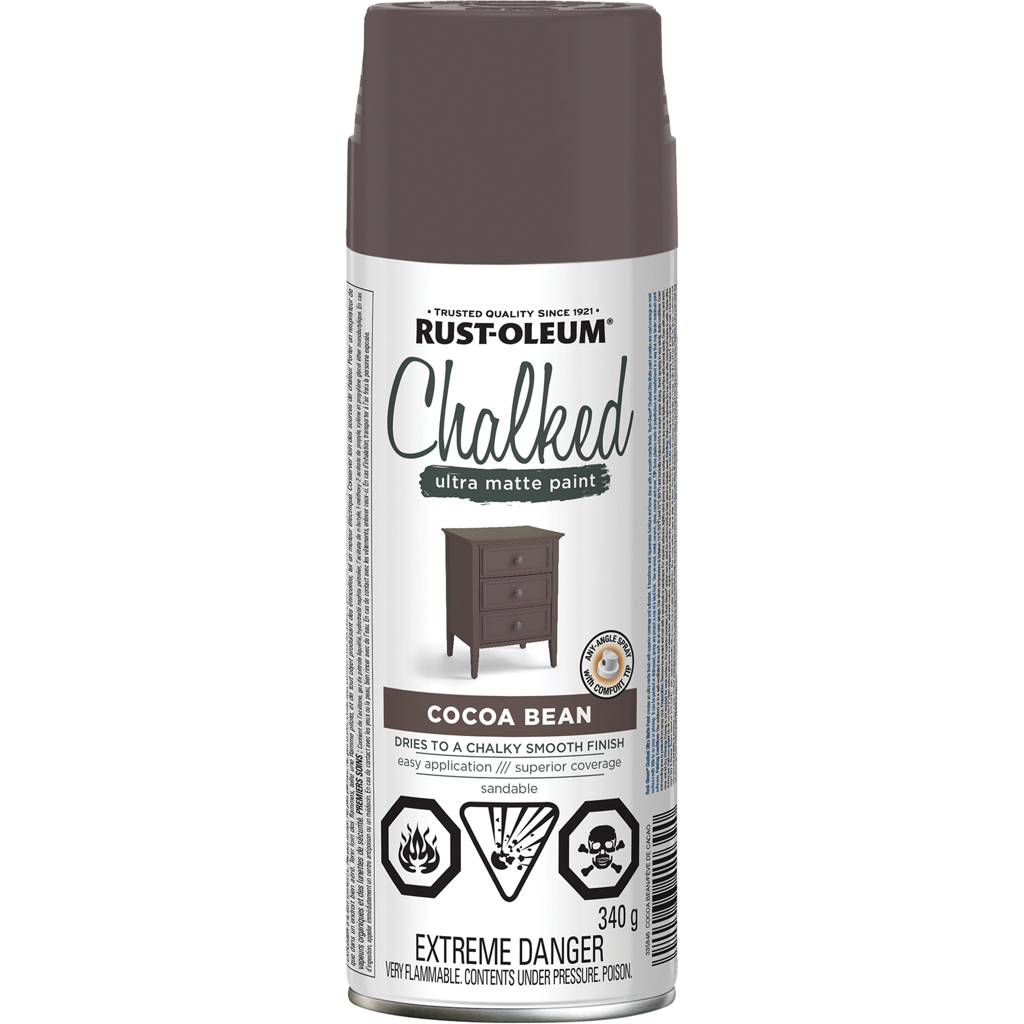 Peinture à craie, Canette aérosol, Fève de cacao