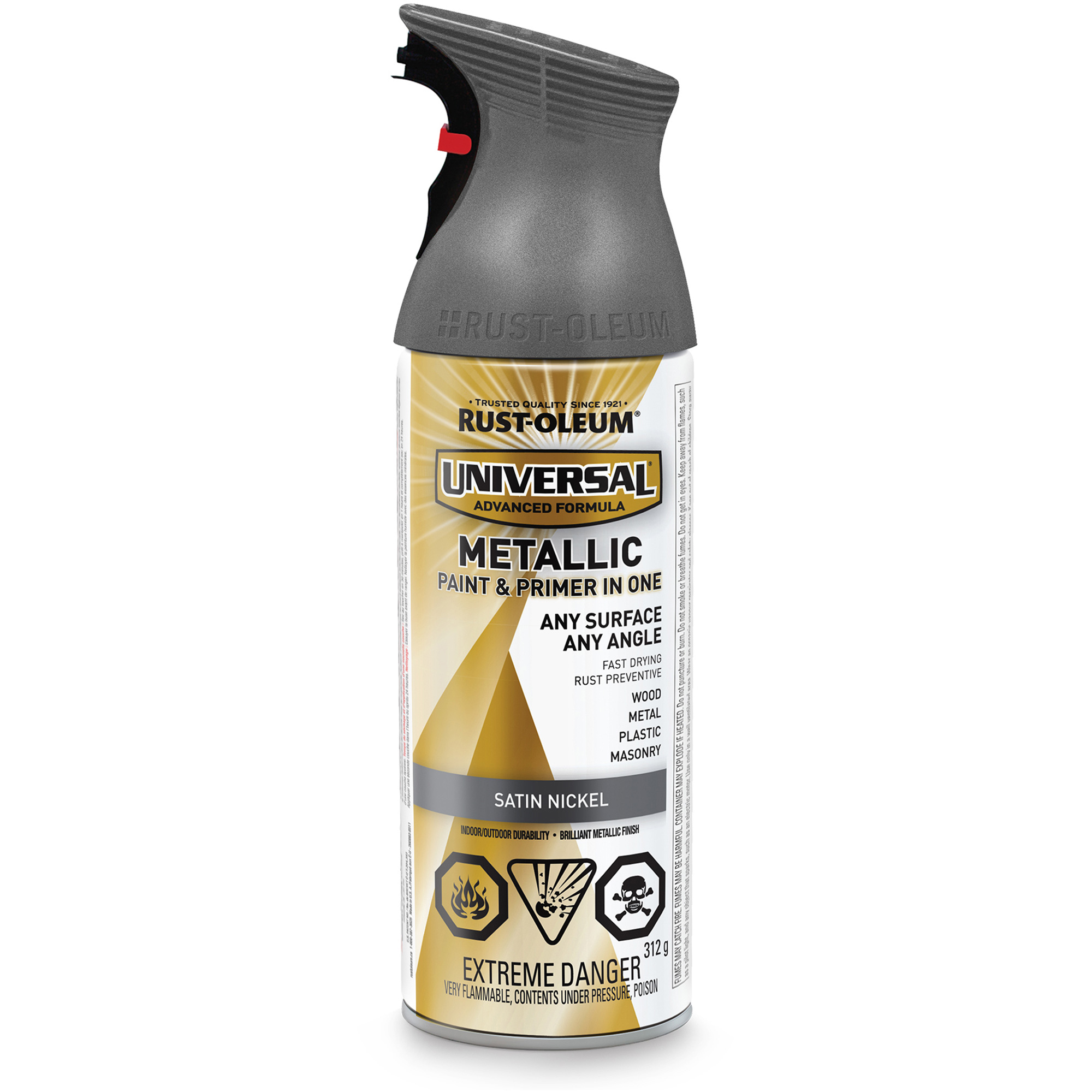 Peinture à pulvériser UniversalMD, Nickel satiné, Satin, Canette aérosol