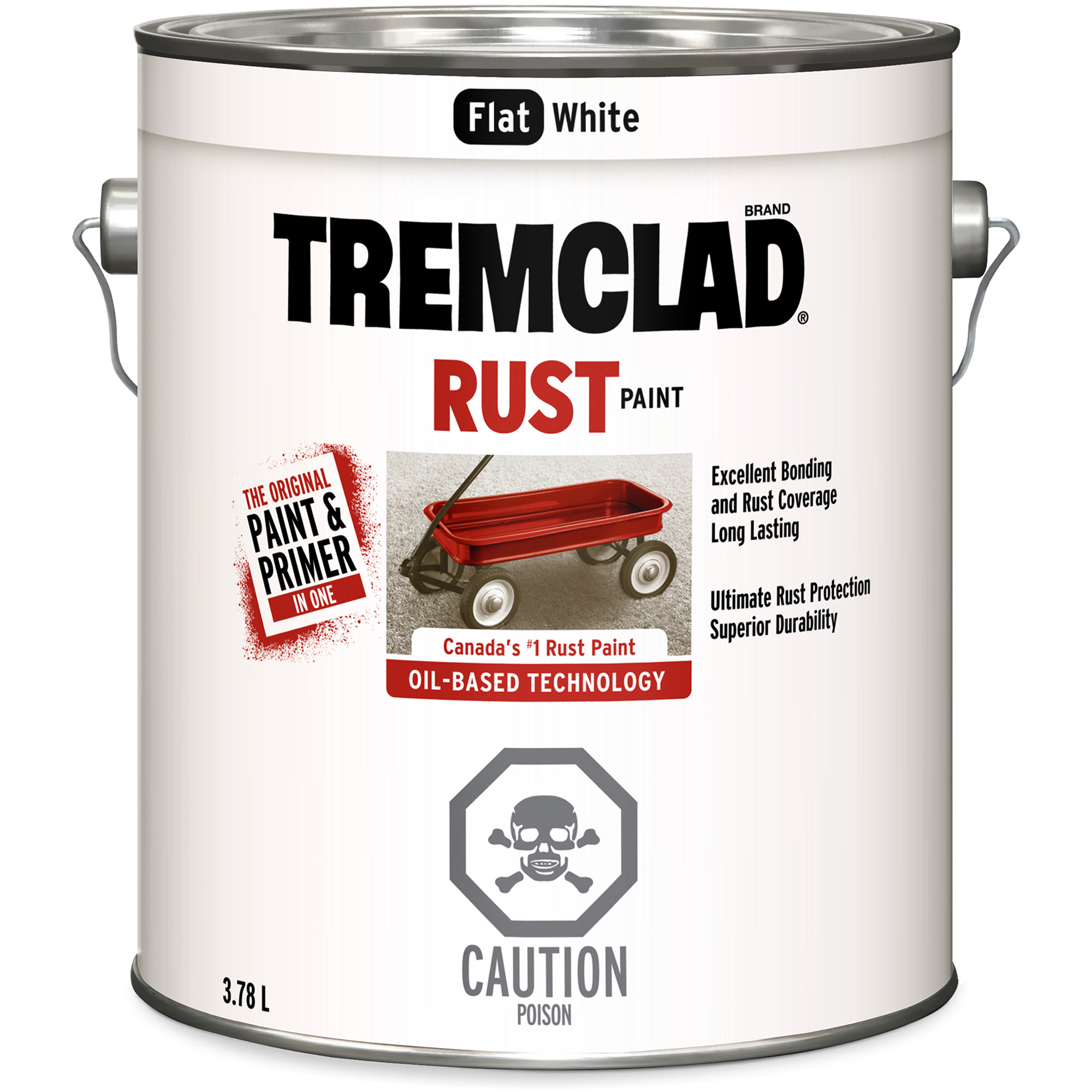Peinture antirouille à base d’huile TremcladMD, Blanc, Très mat, 3,78 L, Gallon
