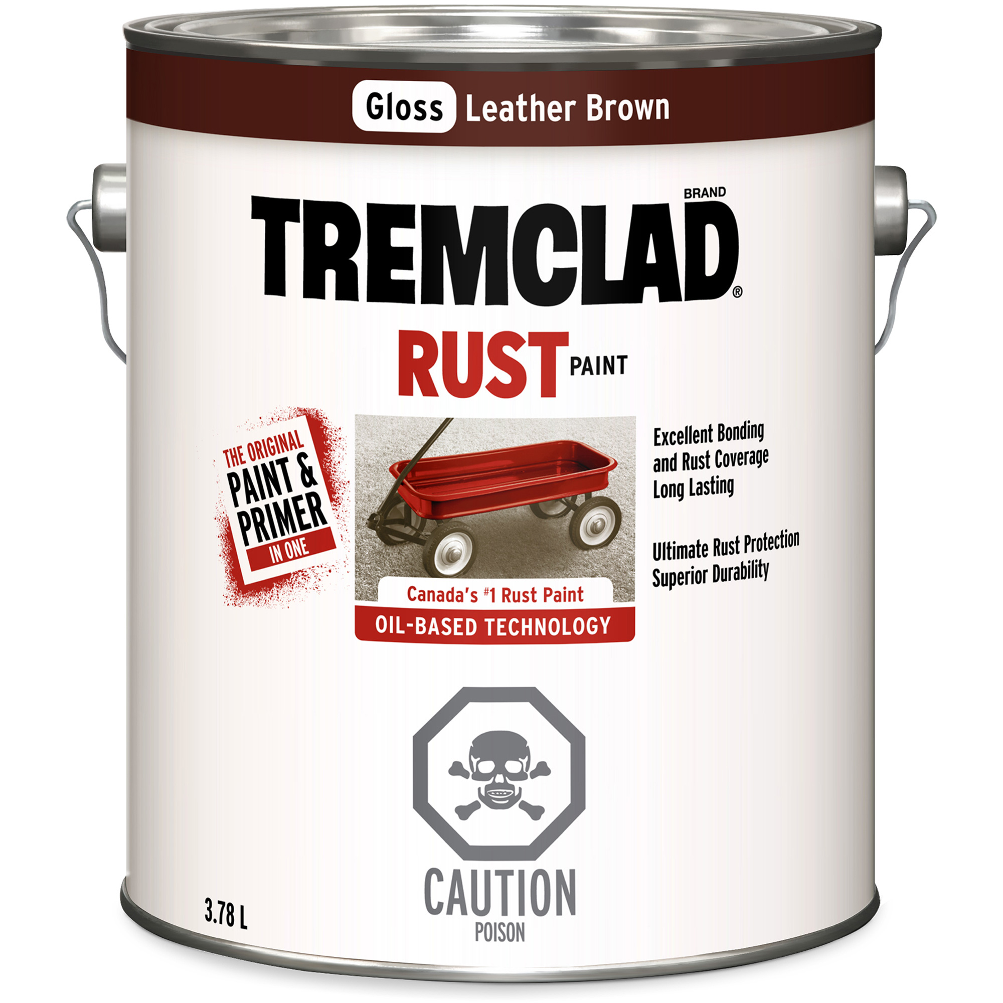 Peinture antirouille à base d’huile TremcladMD, Brun cuir, Très mat, 3,78 L, Gallon