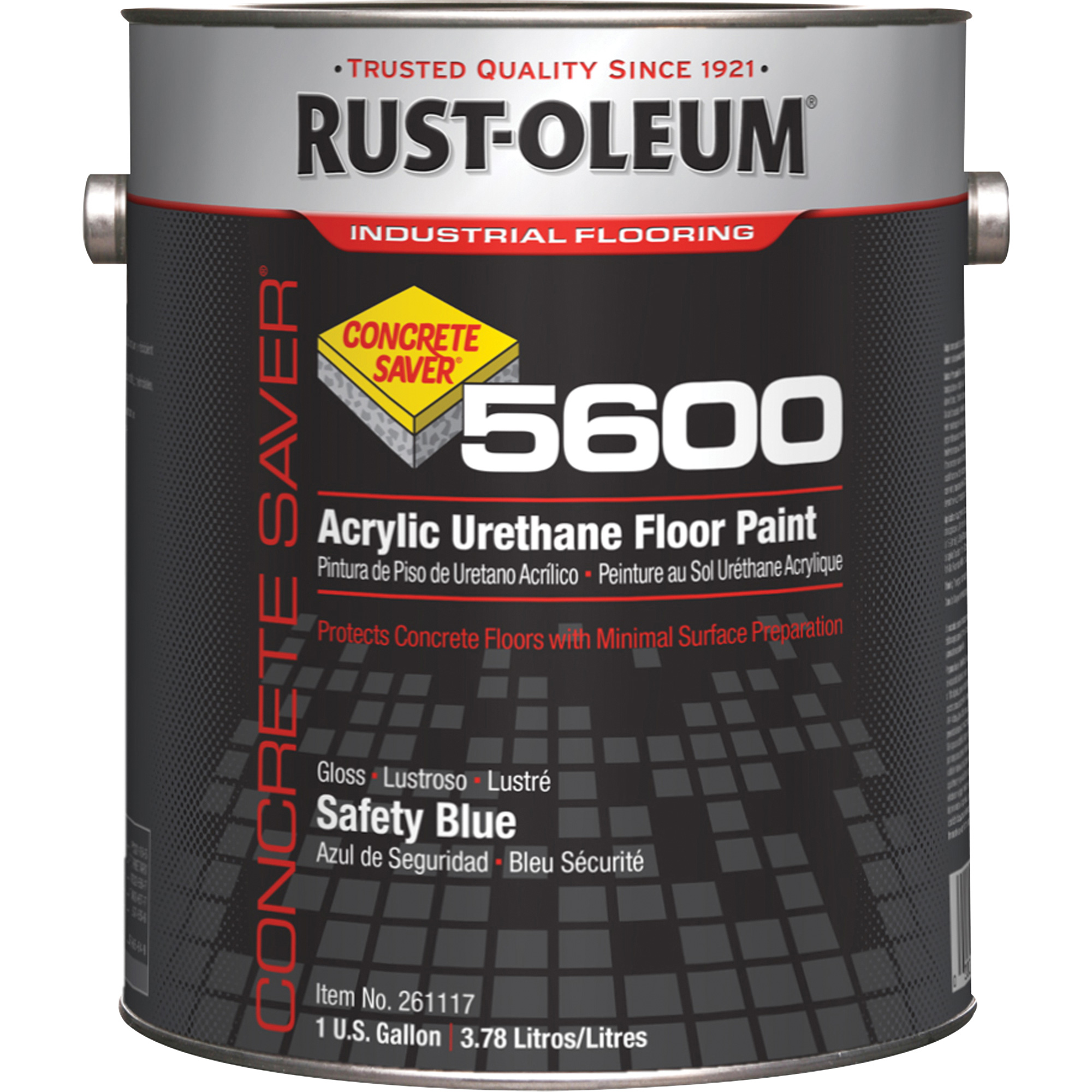 Peinture d'acrylique pour plancher Concrete Saver 5600 System, 1 gal., À l'eau, Brillant, Bleu