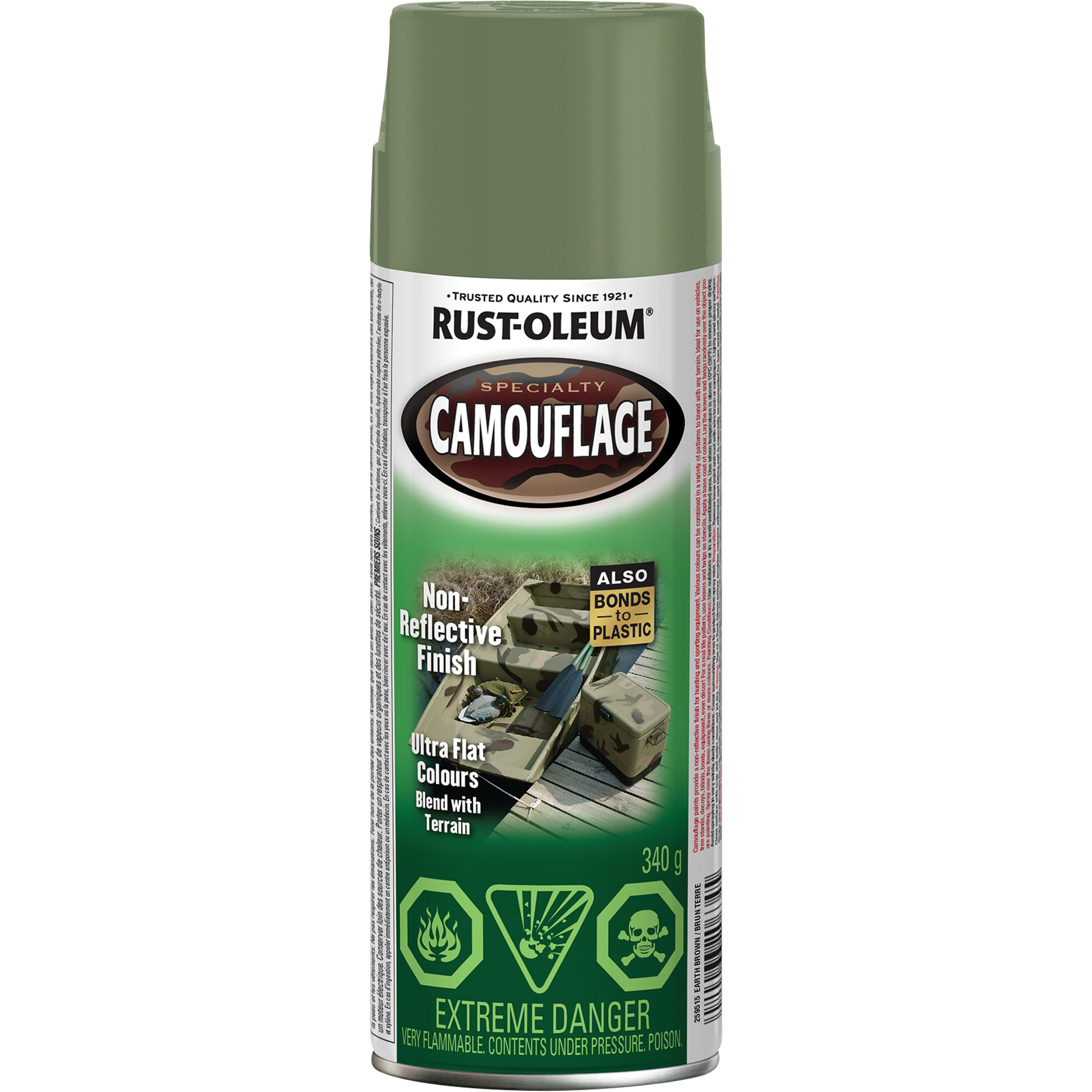 Peinture de camouflage Spécialité, Canette aérosol, Brun terre
