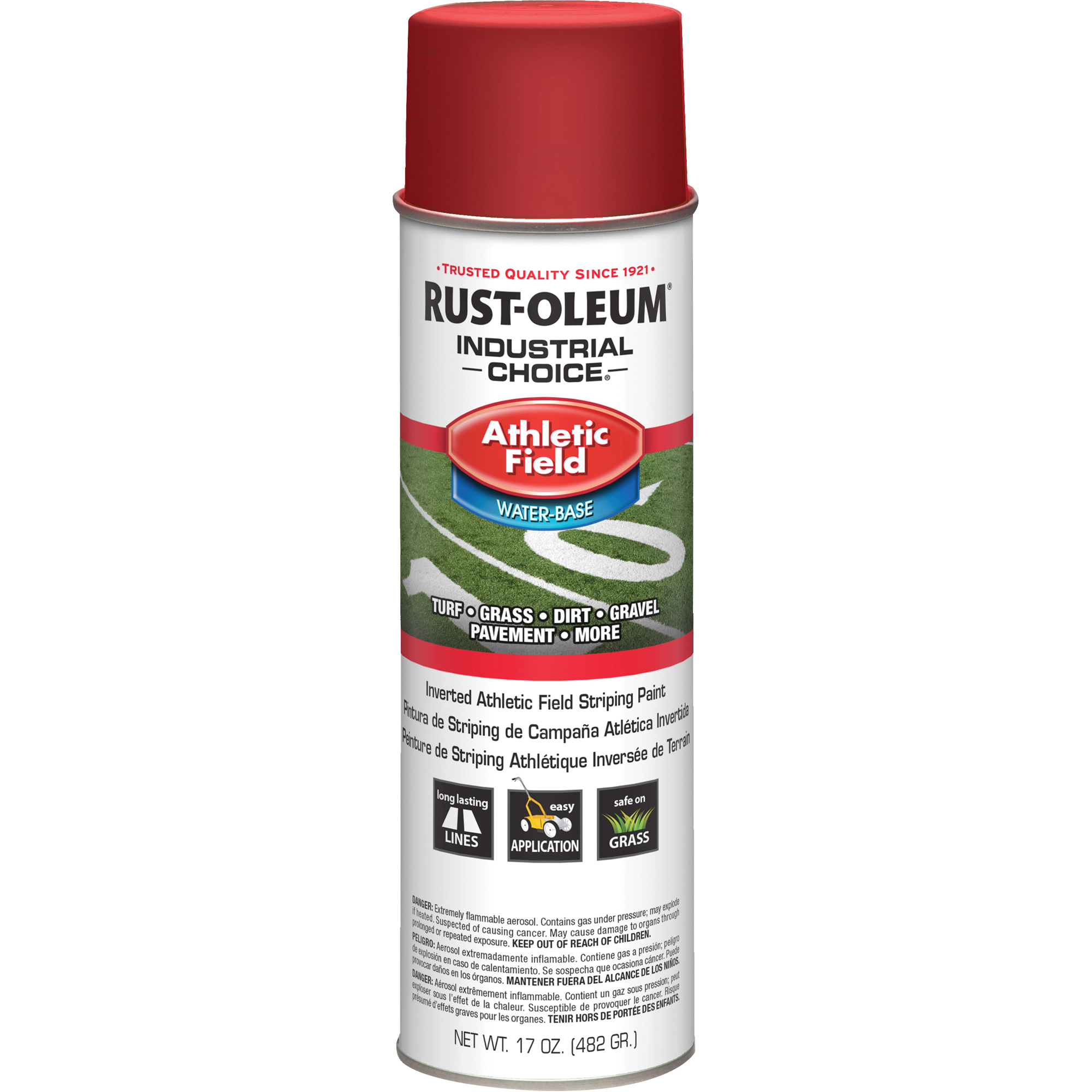 Peinture de lignage pour terrains de sport AF1600, Rouge, Canette aérosol