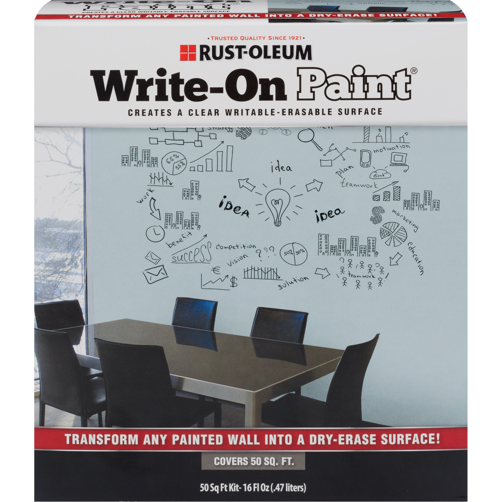 Peinture de surface à essuyage à sec Write-On PaintMD, 473 ml, Trousse, Transparent