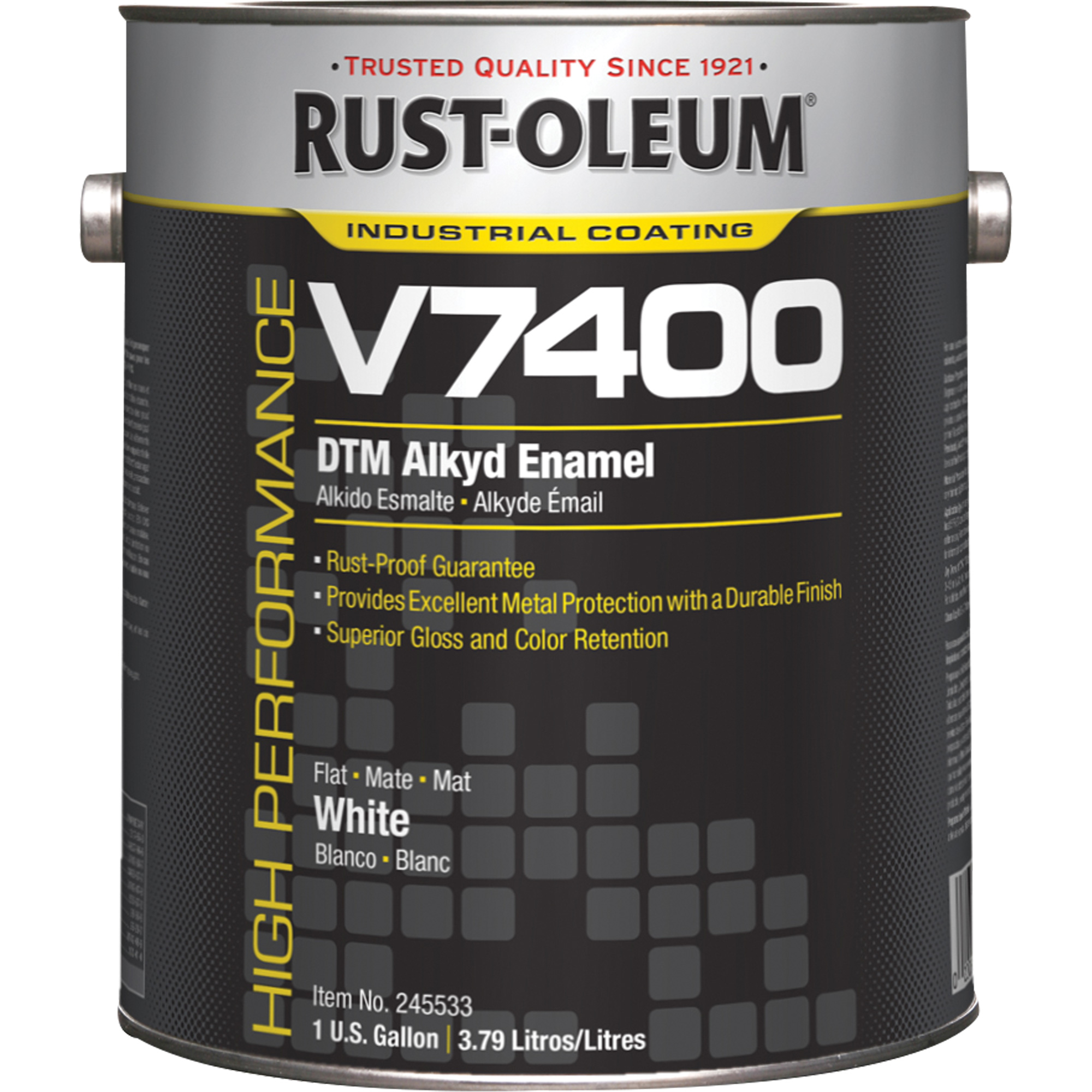 Peinture d’émail DMT alkyde V7400 System 340 à haut rendement, Blanc, Plat, Gallon