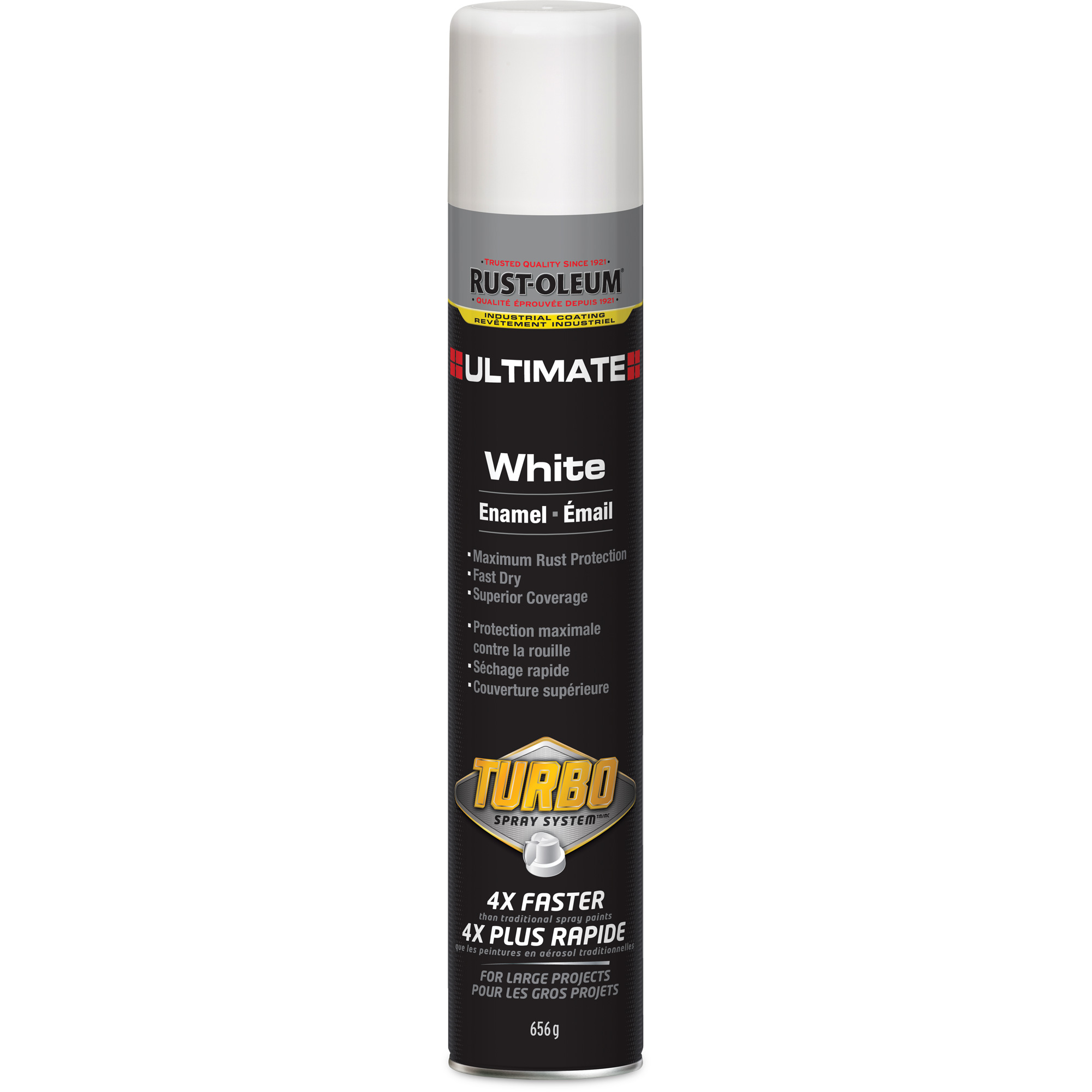 Peinture d'émail vaporisé Ultimate Turbo, Blanc, Brillant, 652 g, Canette aérosol