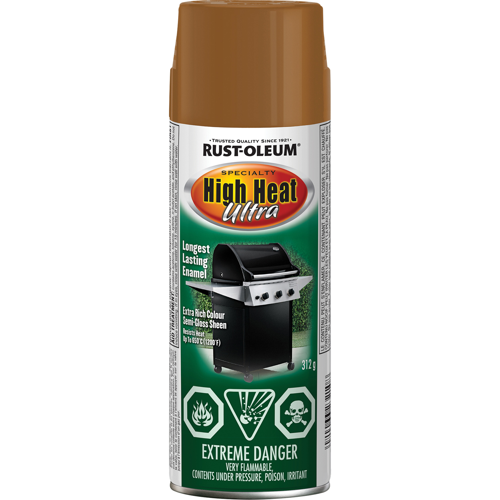Peinture émail en aérosol haute température ultra Spécialité, Canette aérosol, Cuivre vieilli
