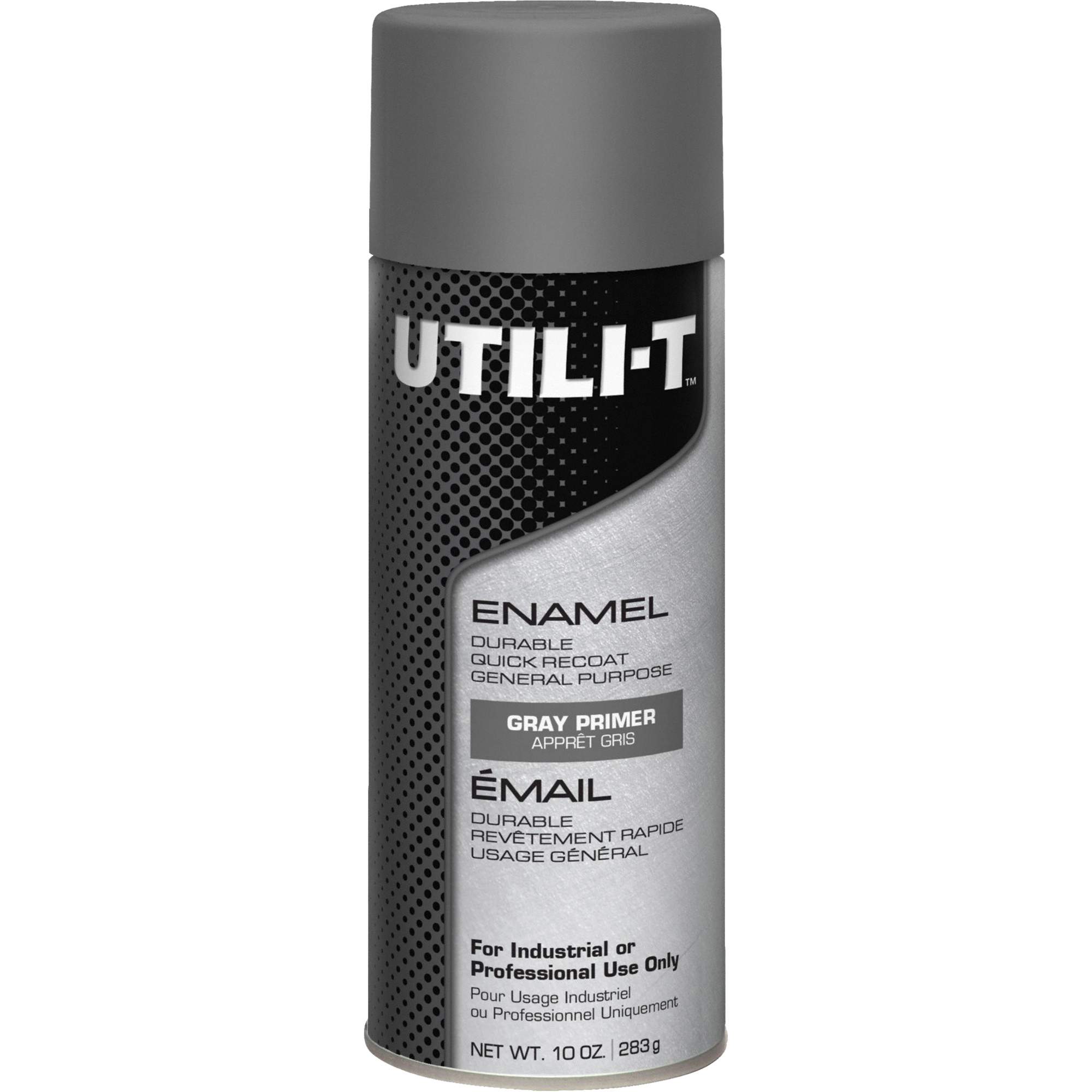Peinture-émail en aérosol polyvalent UTILI-TMC, Apprêt gris, 10 oz/283 g, Canette aérosol