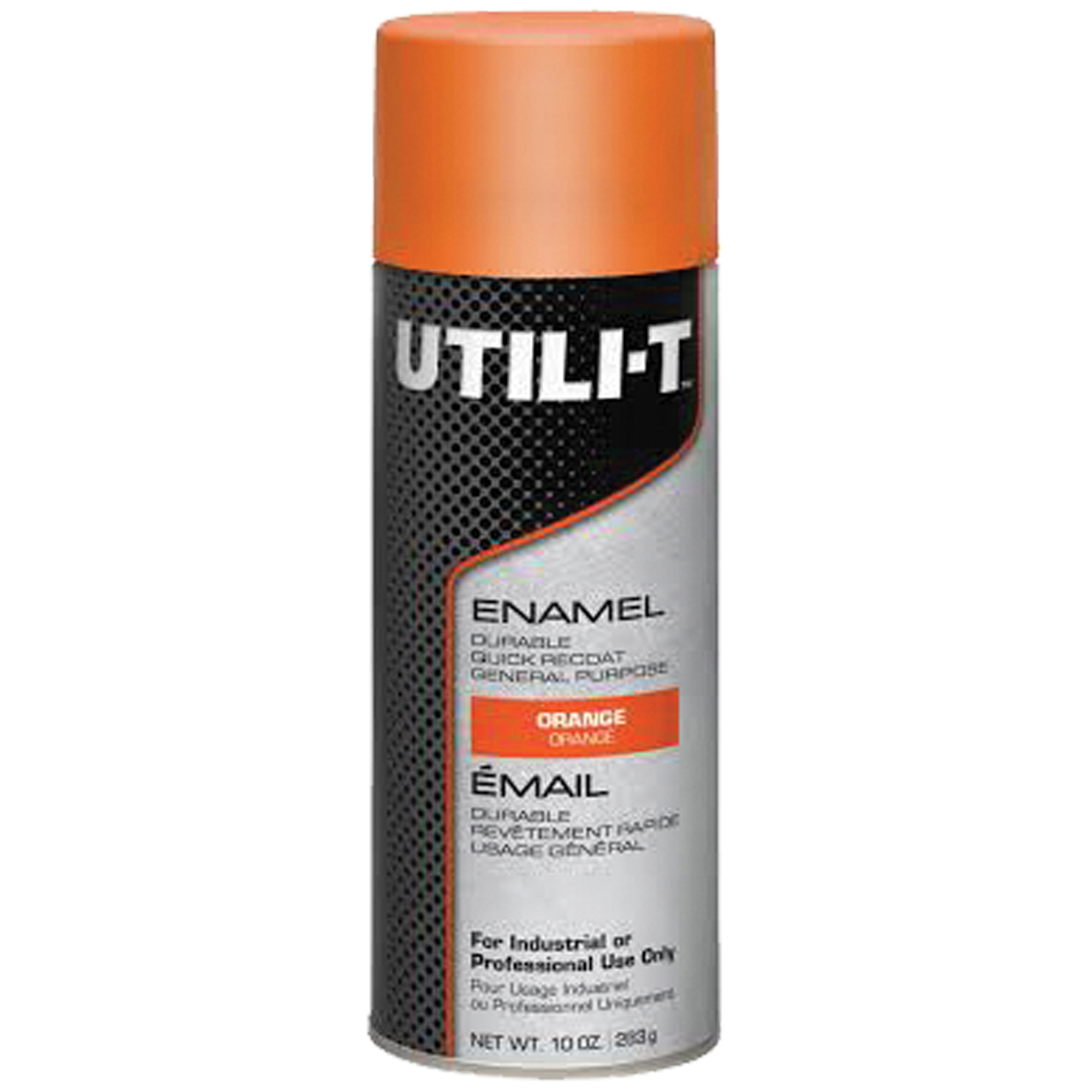 Peinture-émail en aérosol polyvalent UTILI-TMC, Orange, Brillant, 10 oz/283 g, Canette aérosol