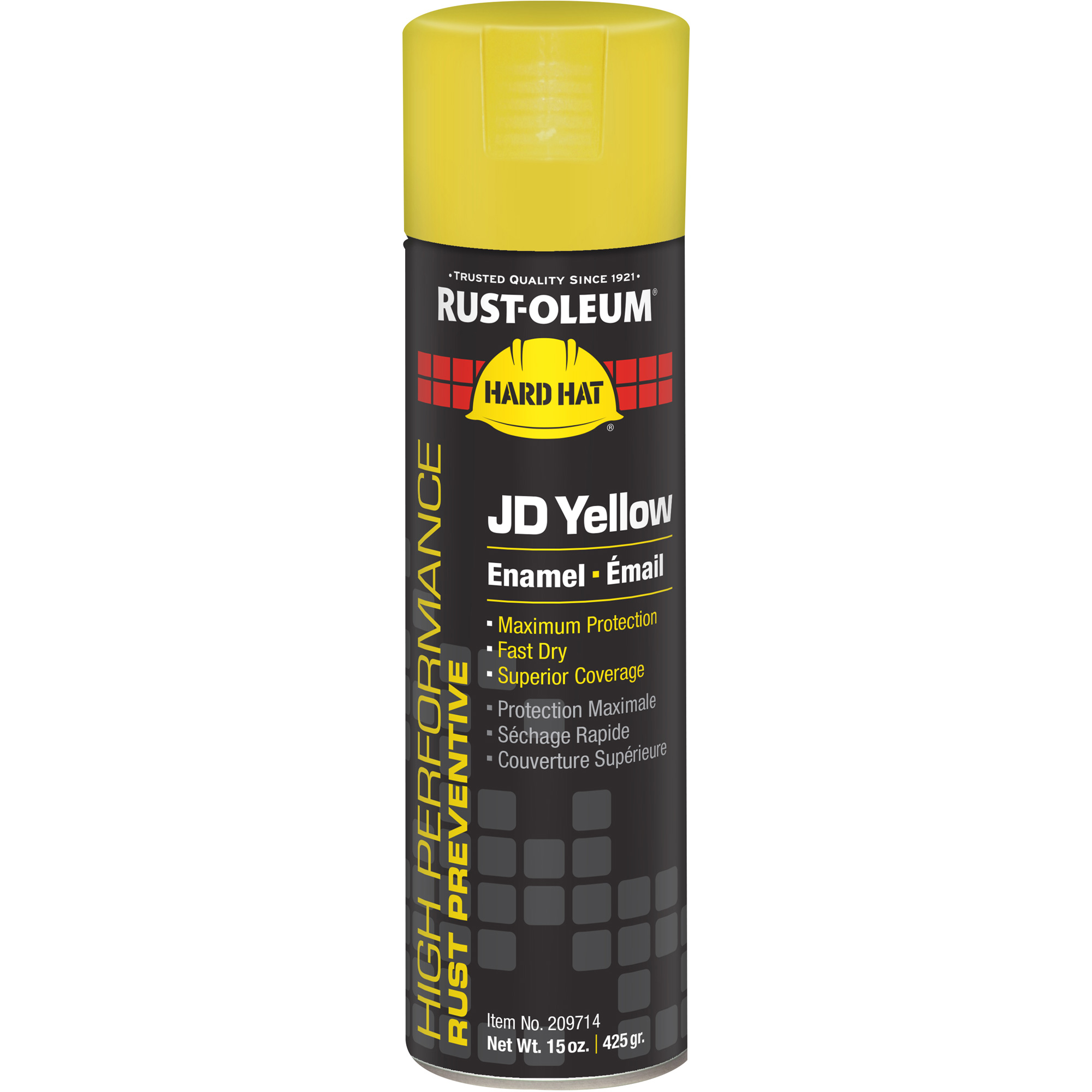 Peinture en aérosol du système V2100 pour équipement agricole, Jaune John Deere, Très brillant, 15 oz, Canette aérosol