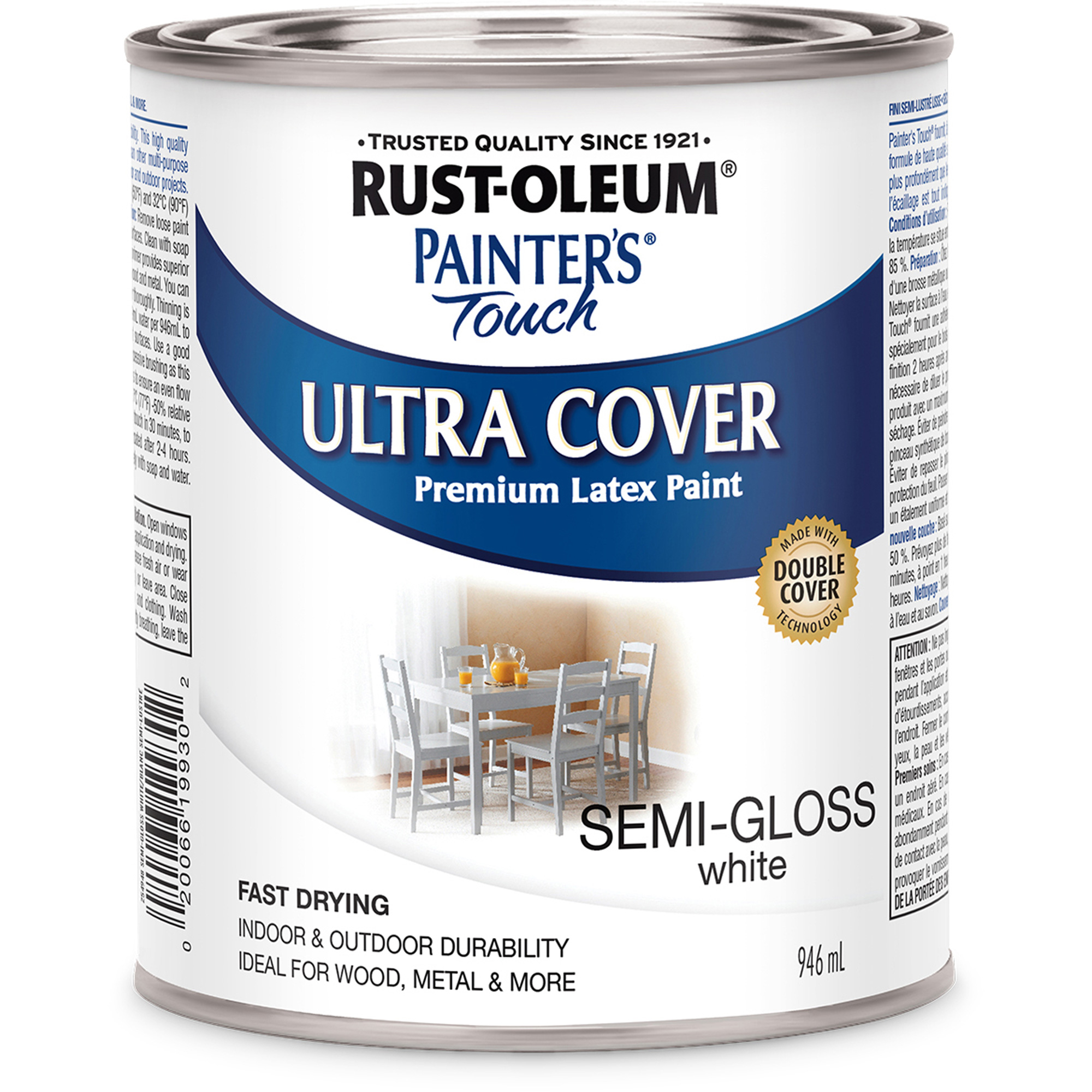 Peinture multi-usages applicable au pinceau Painter’s TouchMD, Blanc, Semi-brillant, 946 ml, Canette