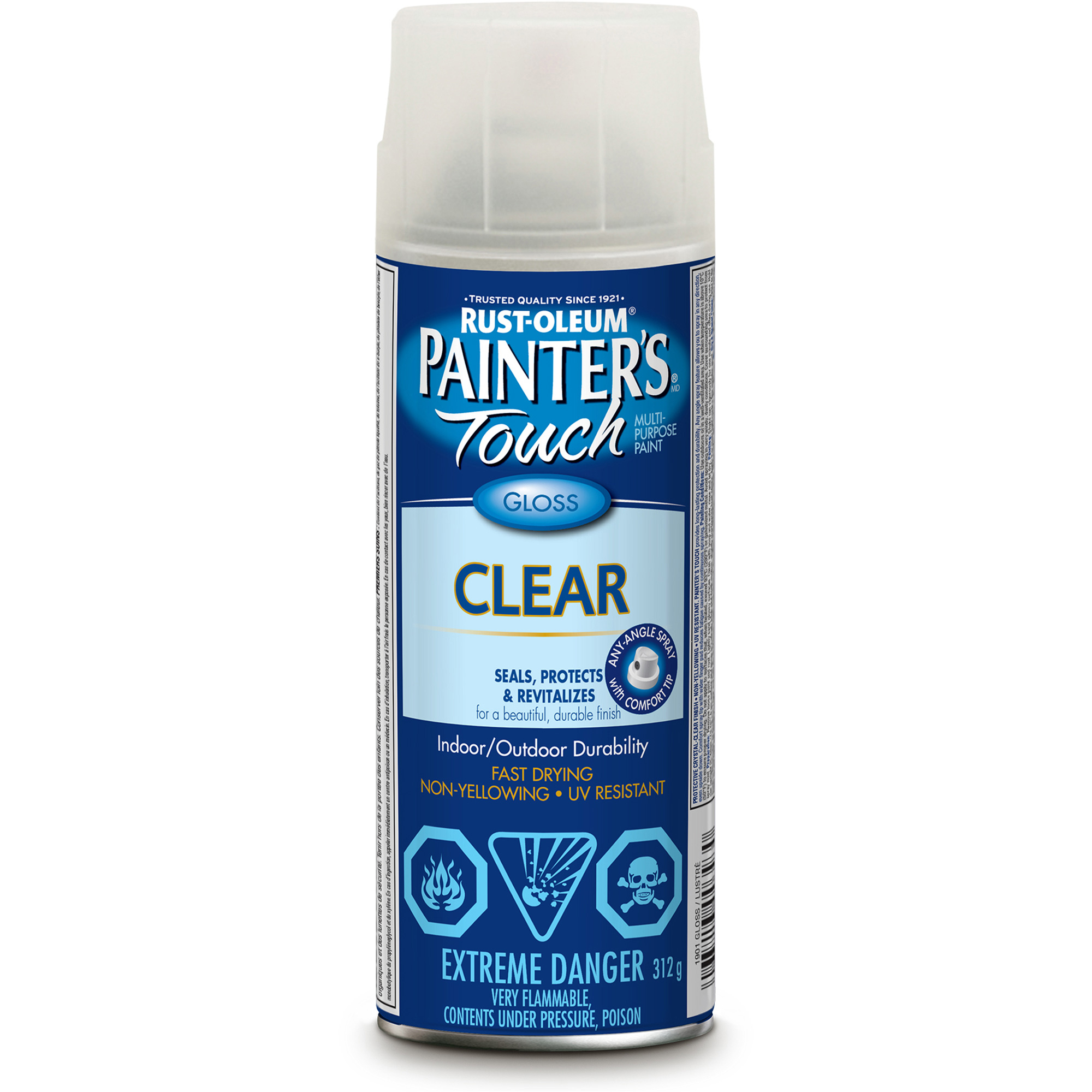Peinture multi-usages applicable au pinceau Painter’s TouchMD, Transparent, Brillant, Canette aérosol