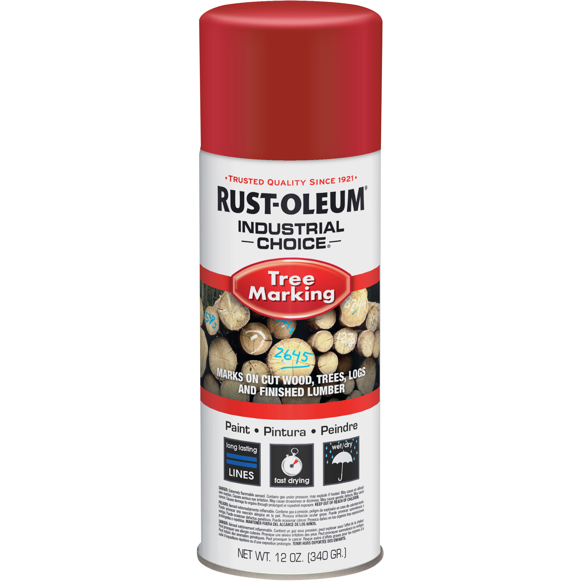 Peinture pour le marquage des arbres Industrial Choice T1600, Rouge, 16 oz