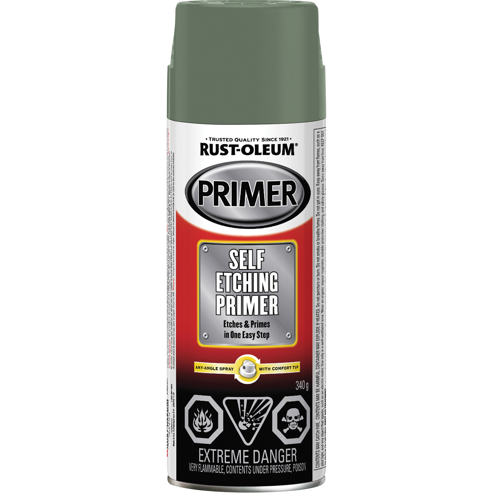 Peinture primaire réactive pour automobile, Gris-vert, Très mat, Canette aérosol