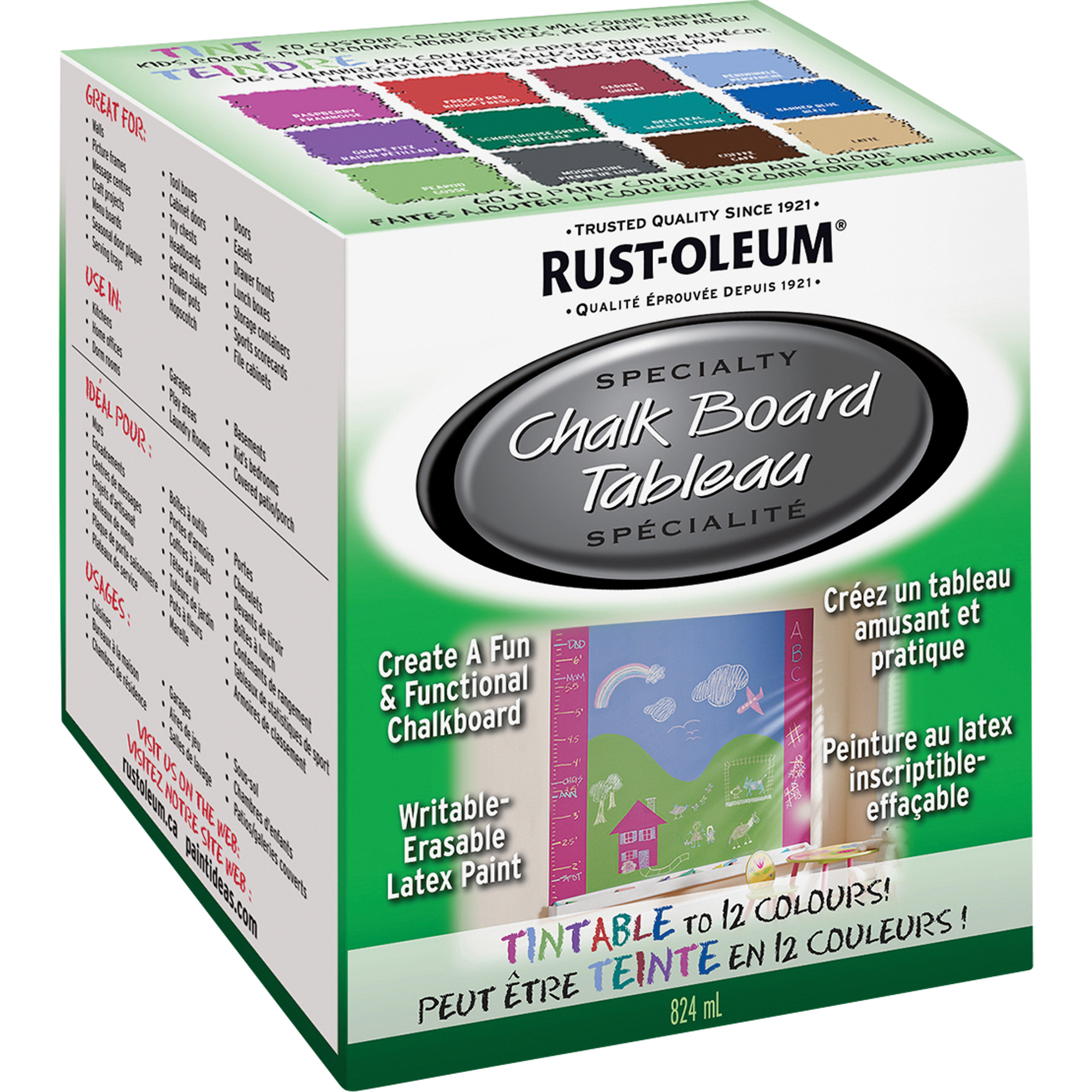 Peinture spécialisée pour tableau noir, 824 ml, Trousse, Base à teinter