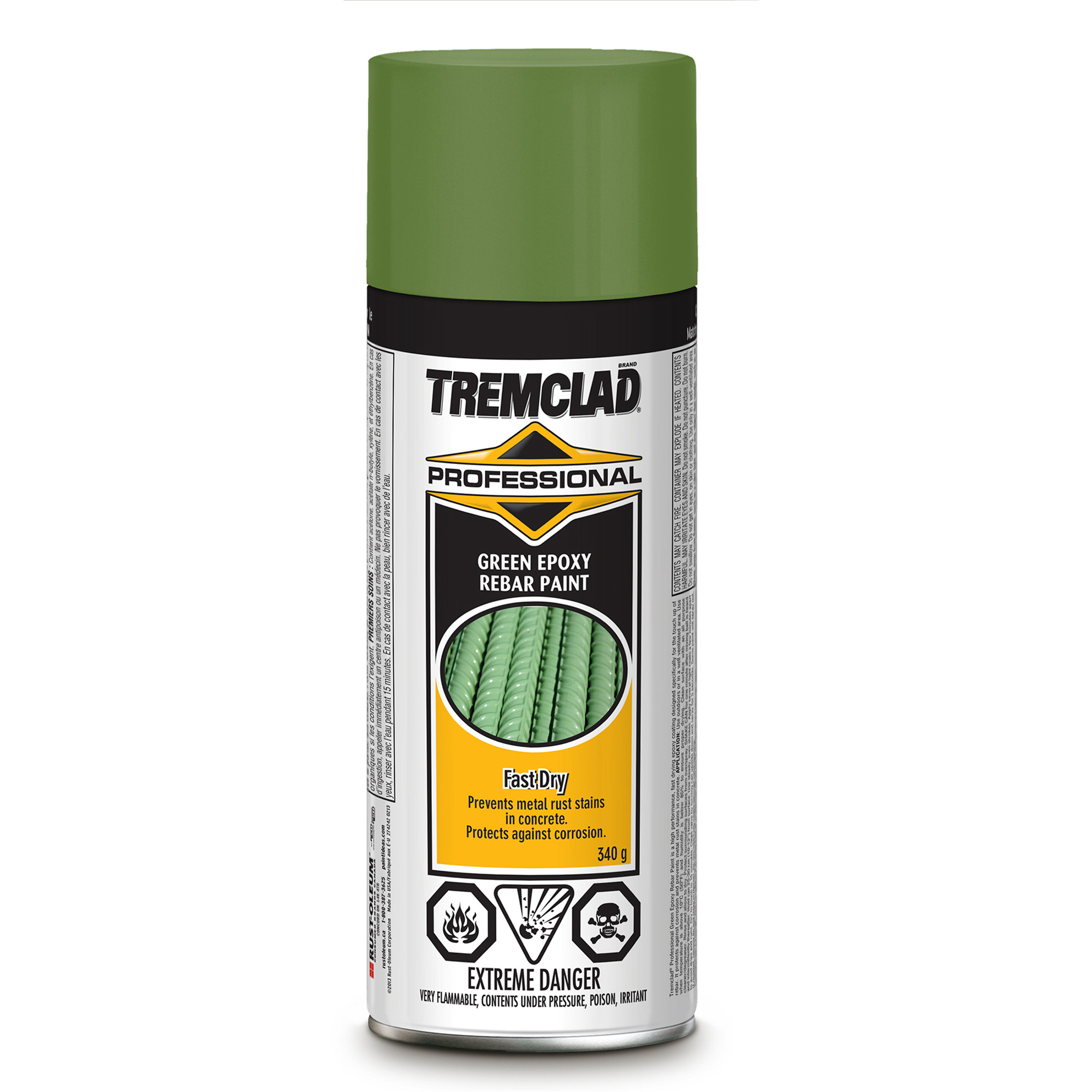 Produit antirouille à pulvériser pour les barres d’armature TremcladMD, Vert, Brillant, Canette aérosol
