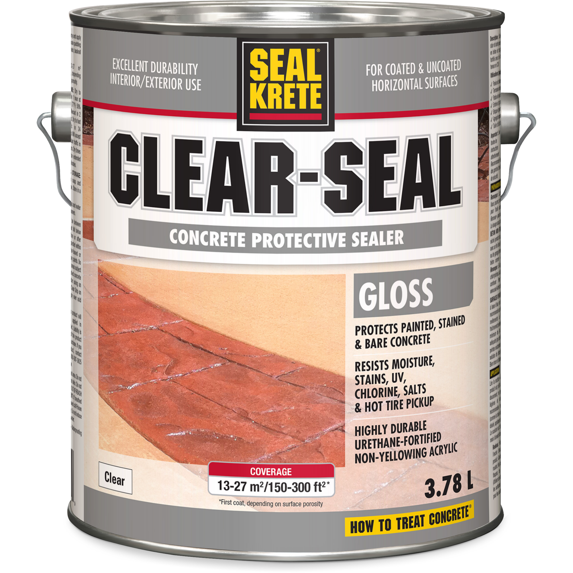 Produit d’étanchéité protecteur Seal-KreteMD, 3,78 L, À l'eau, Brillant, Transparent