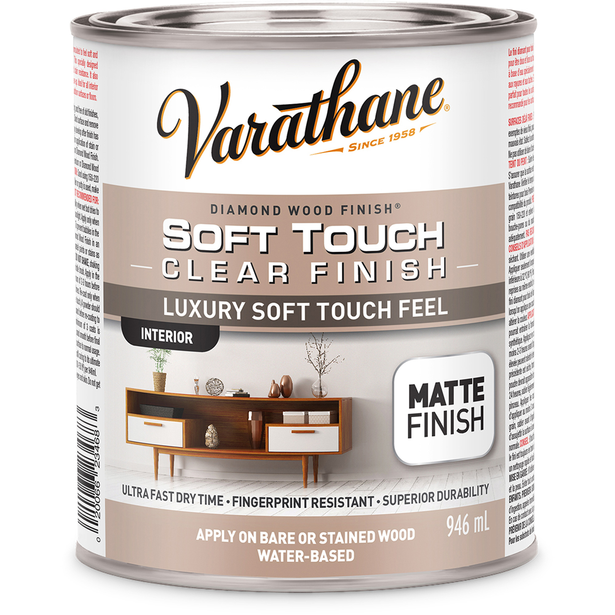Revêtement à fini diamant pour bois VarathaneMD, 946 ml, Transparent, Mat