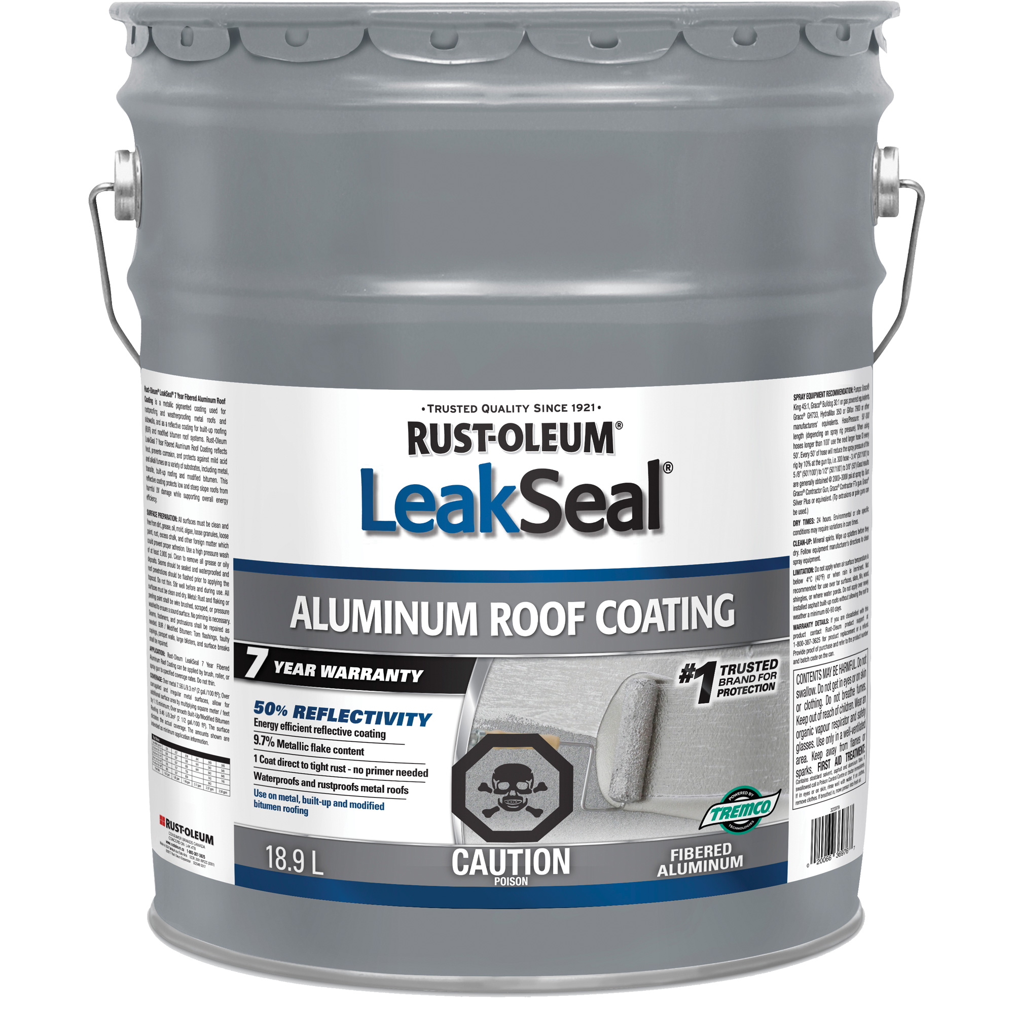 Revêtement de toit en aluminium 7 ans LeakSealMD
