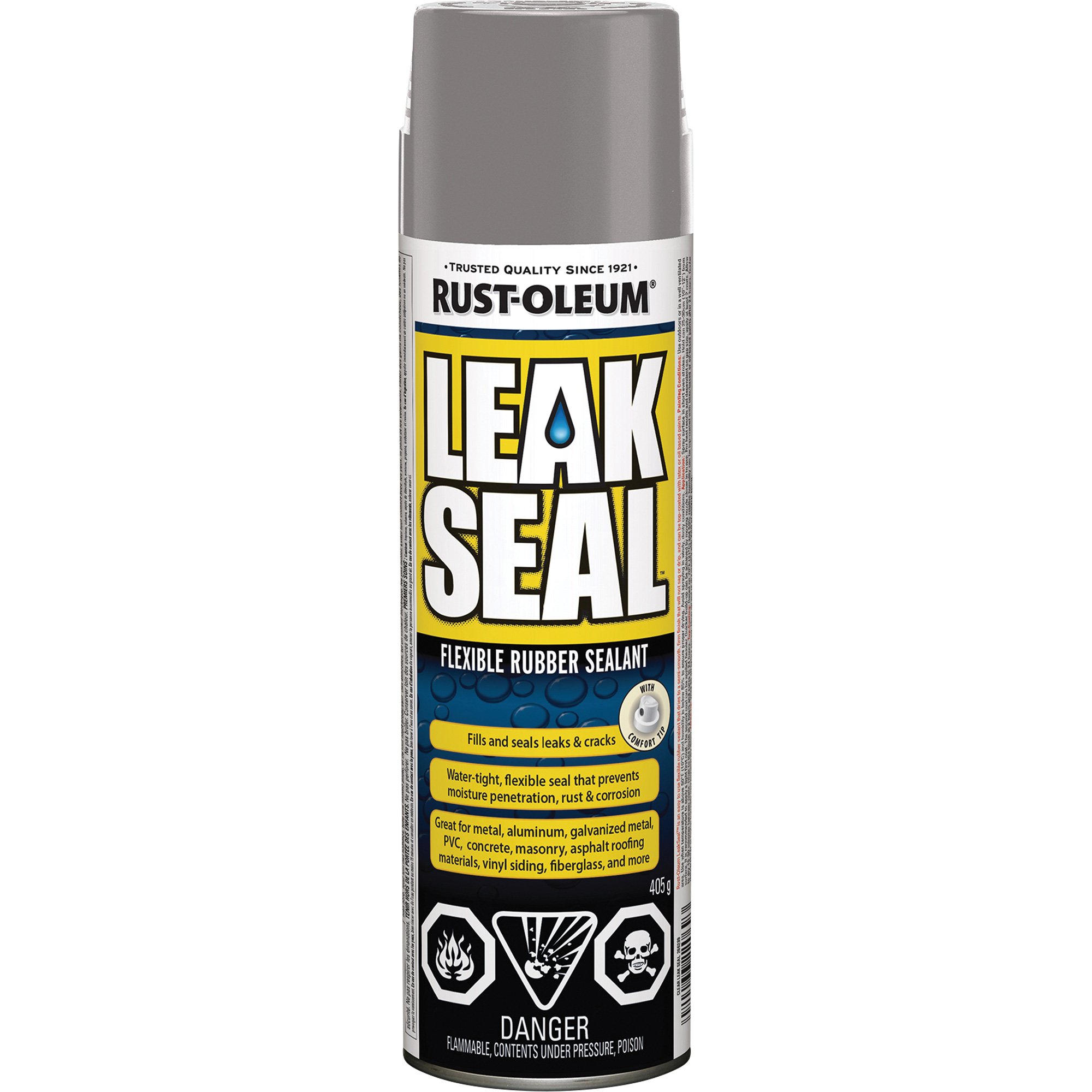Scellant de caoutchouc flexible LeakSealMC, Canette aérosol, Gris