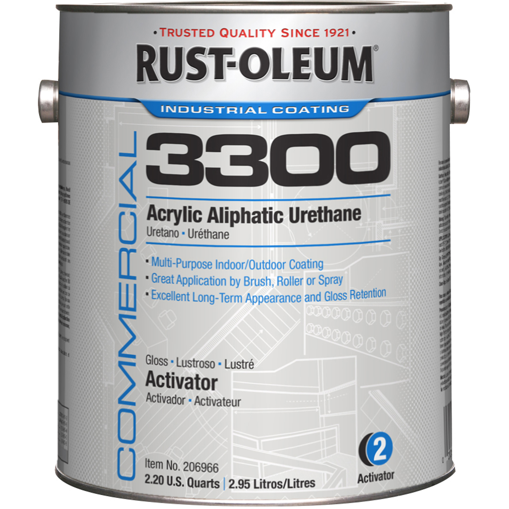 Système 3300 de revêtement aliphatique à base d’uréthane et d’acrylique, 1 gal., Brillant