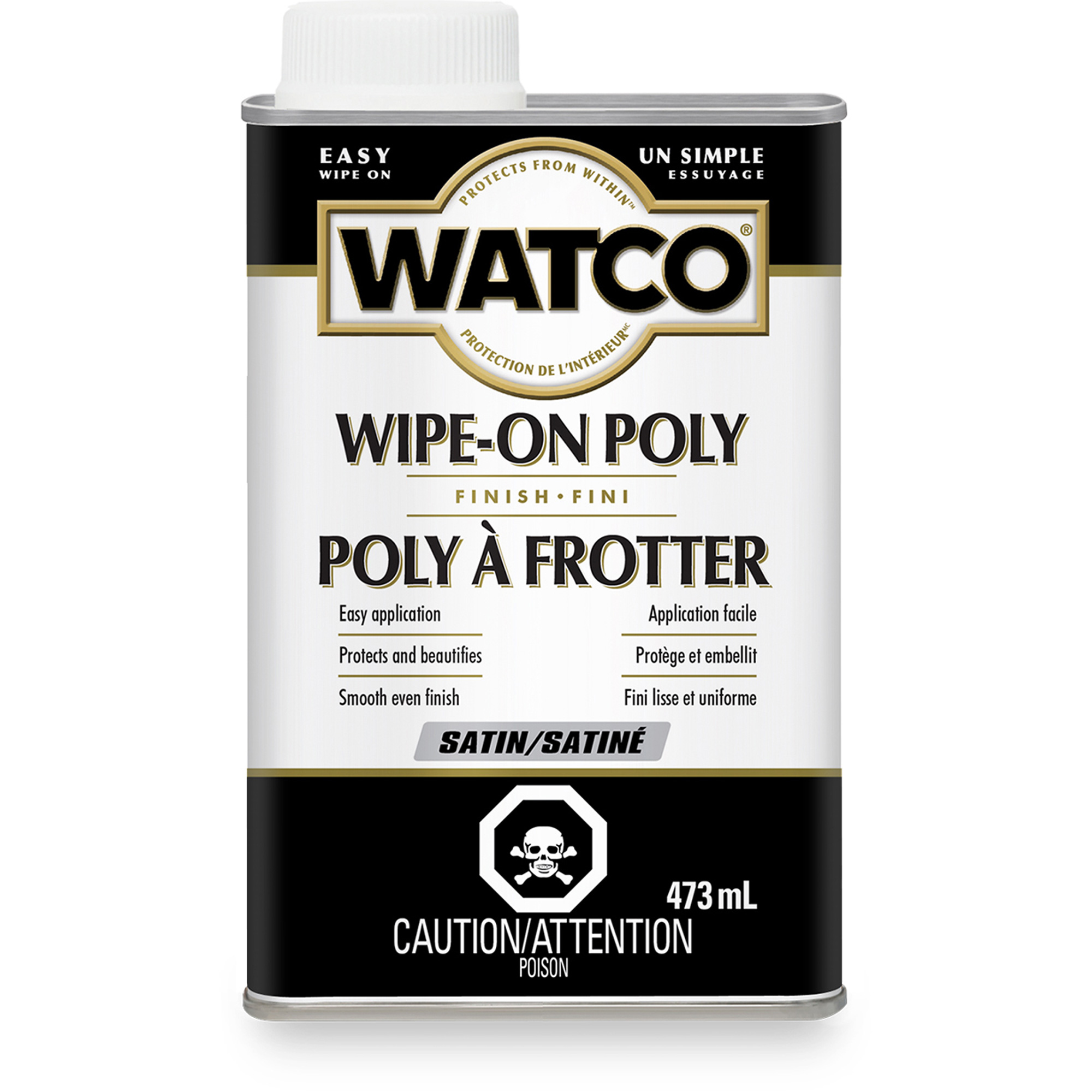 Teinture à essuyage en poly WatcoMD, 473 ml, Transparent, Satin