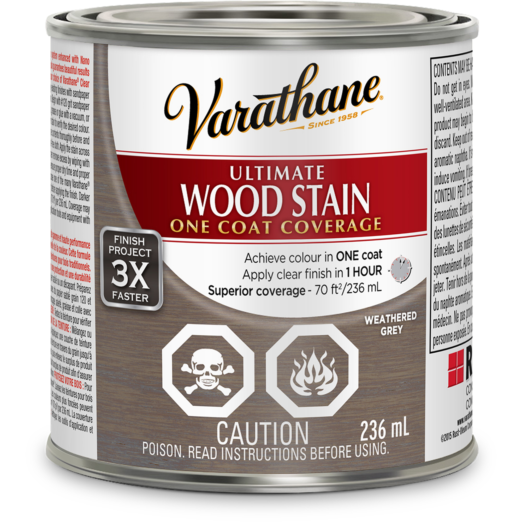 Teinture pour le bois ultime VarathaneMD, 236 ml, Gris vieilli