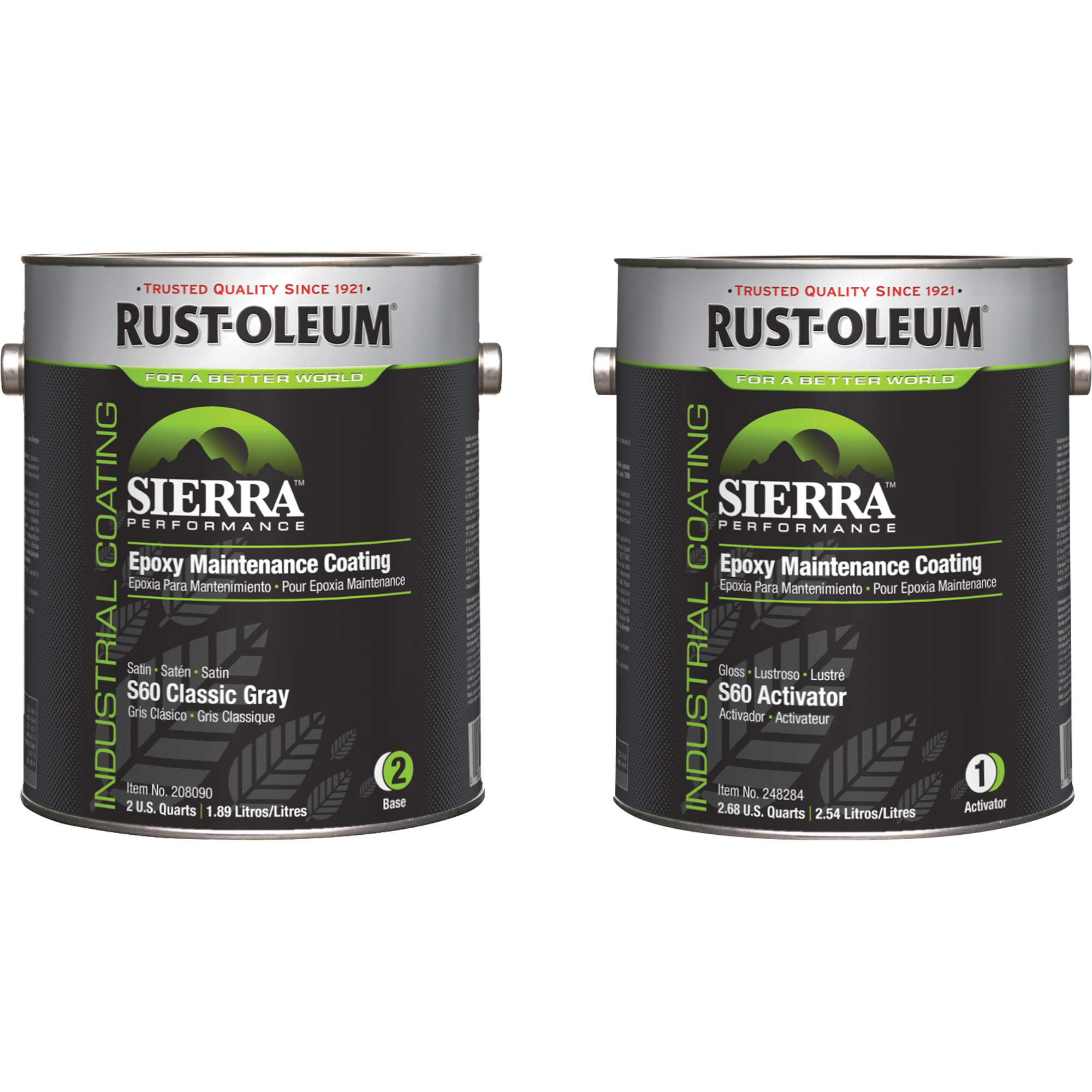 Trousse de revêtement d’entretien époxydique à base d’eau SierraMC S60, Gallon, Gris