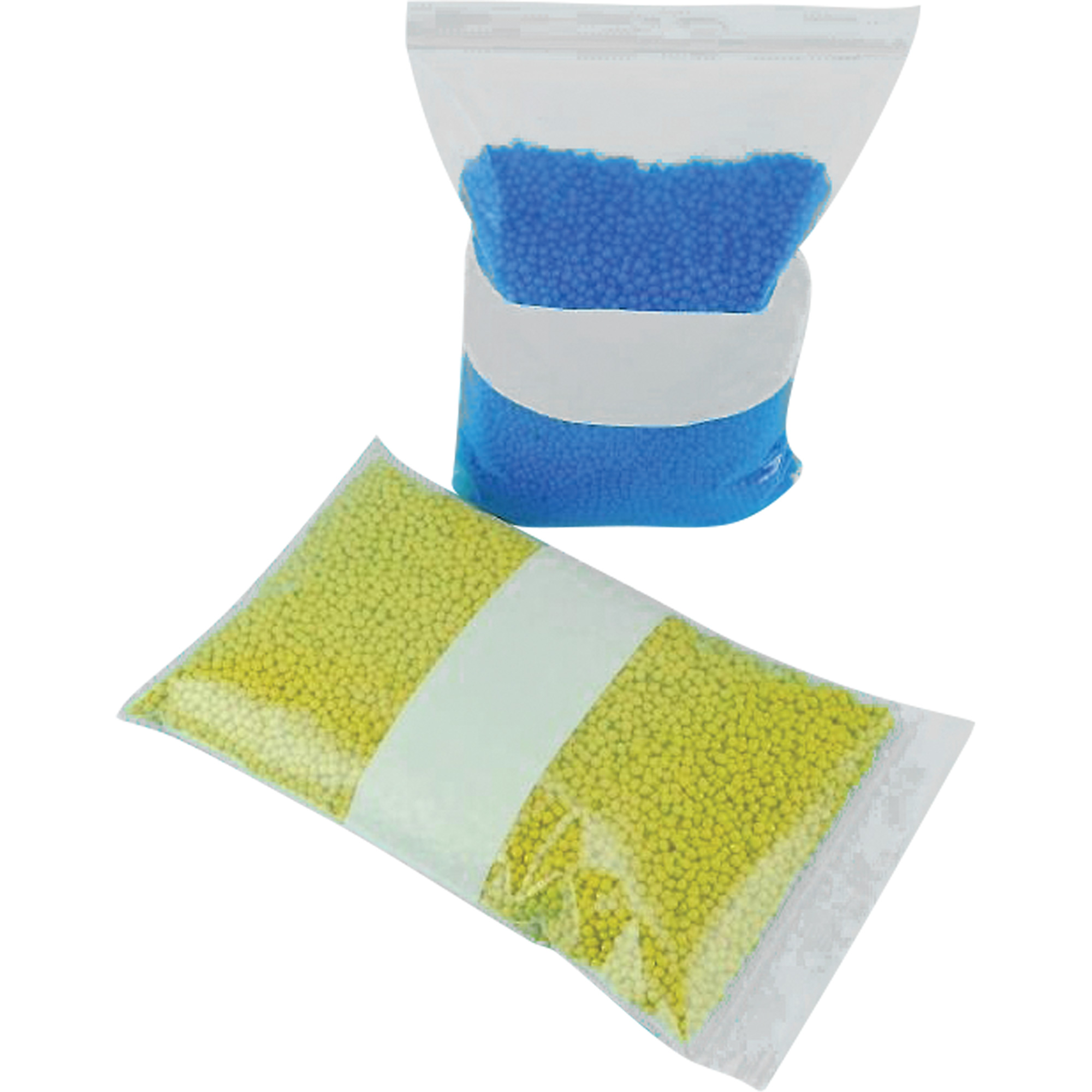Sacs en poly avec espace inscriptible blanc, Refermable, 10" x 8", 2 mils