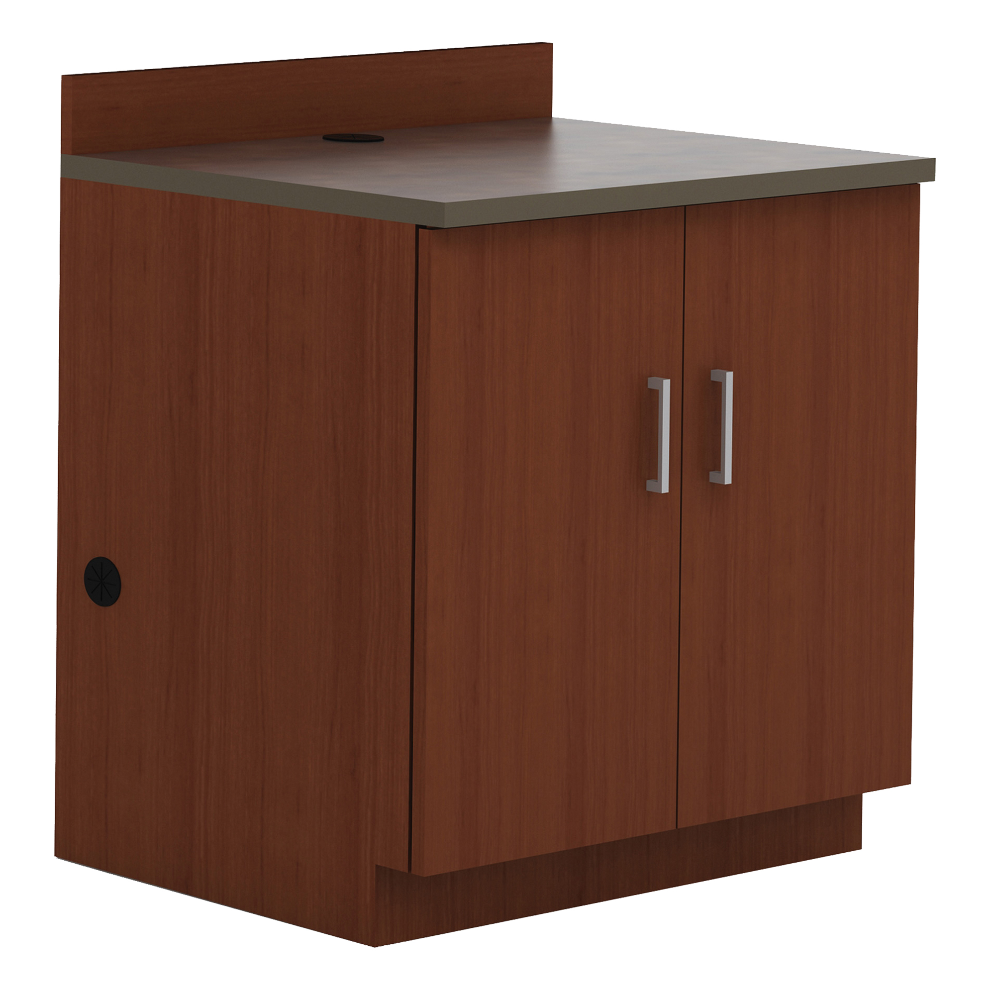 Armoire modulaire de base, Mélamine, 2 Tablettes, 39" h x 36" la x 25" P, Acajou