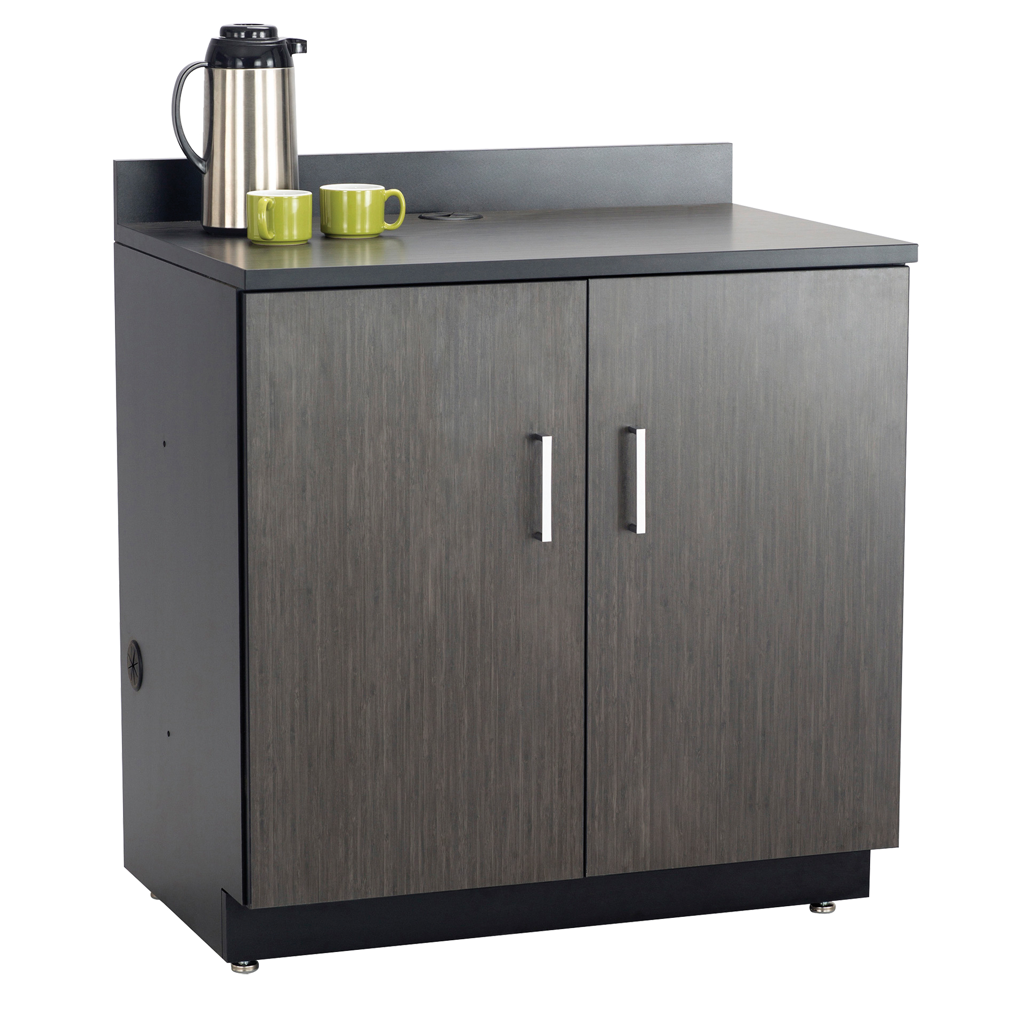 Armoire modulaire de base, Mélamine, 2 Tablettes, 39" h x 36" la x 25" P, Nuit d'Asie/noir