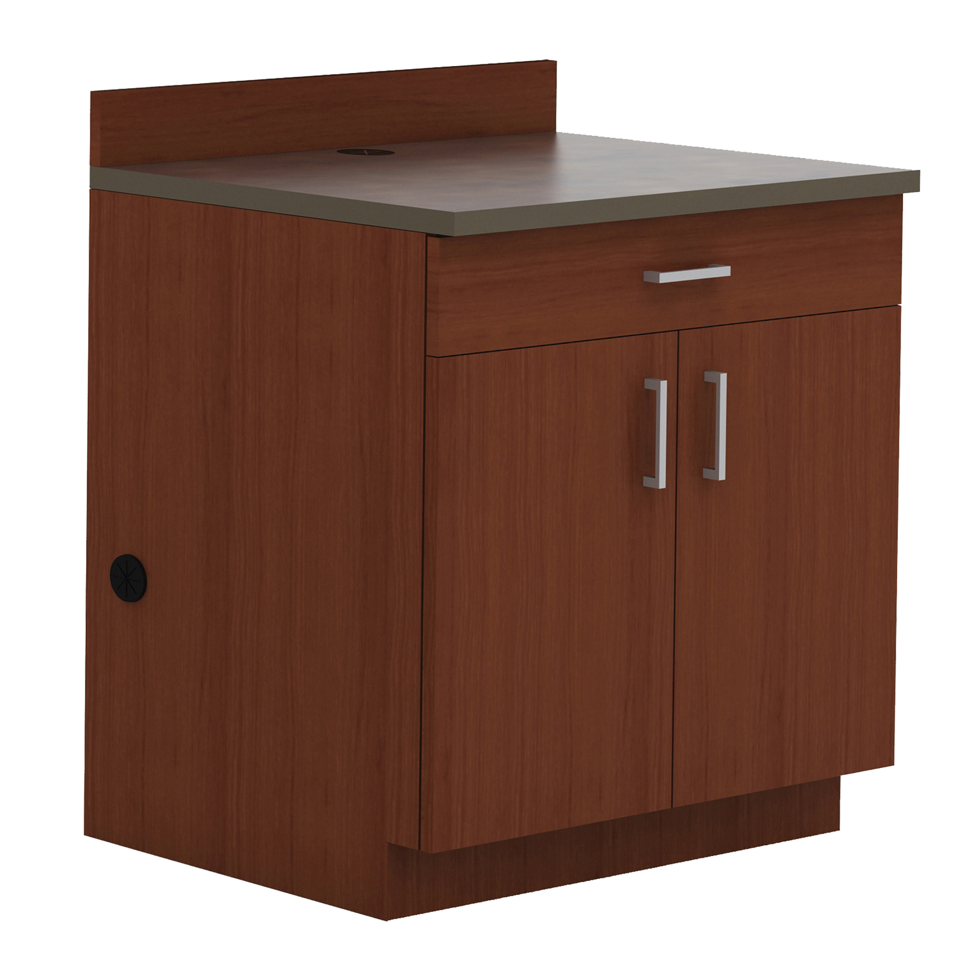 Armoire modulaire de base, Mélamine, 39" h x 36" la x 25" P, Acajou