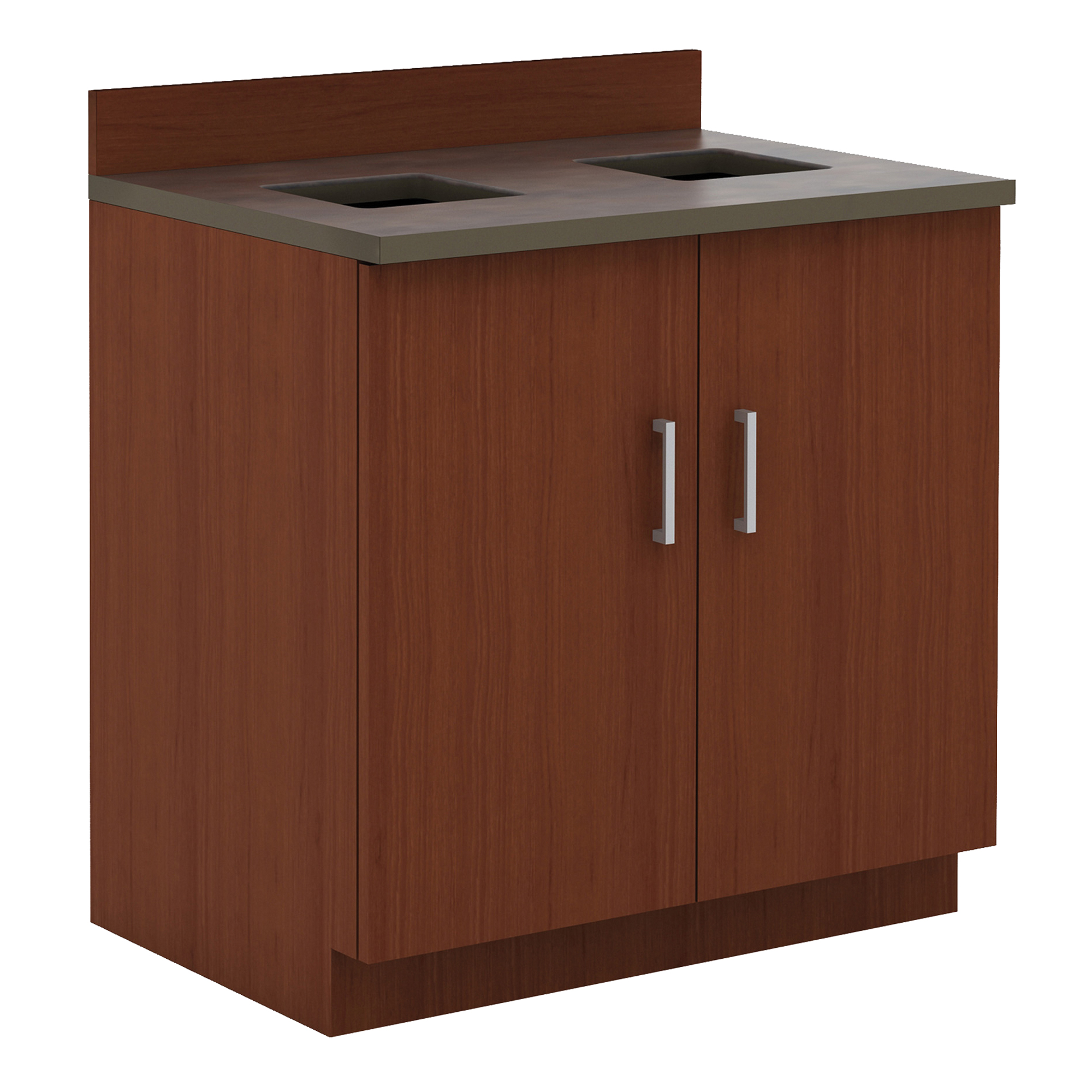 Armoire modulaire de base, Mélamine, 39" h x 36" la x 25" P, Acajou
