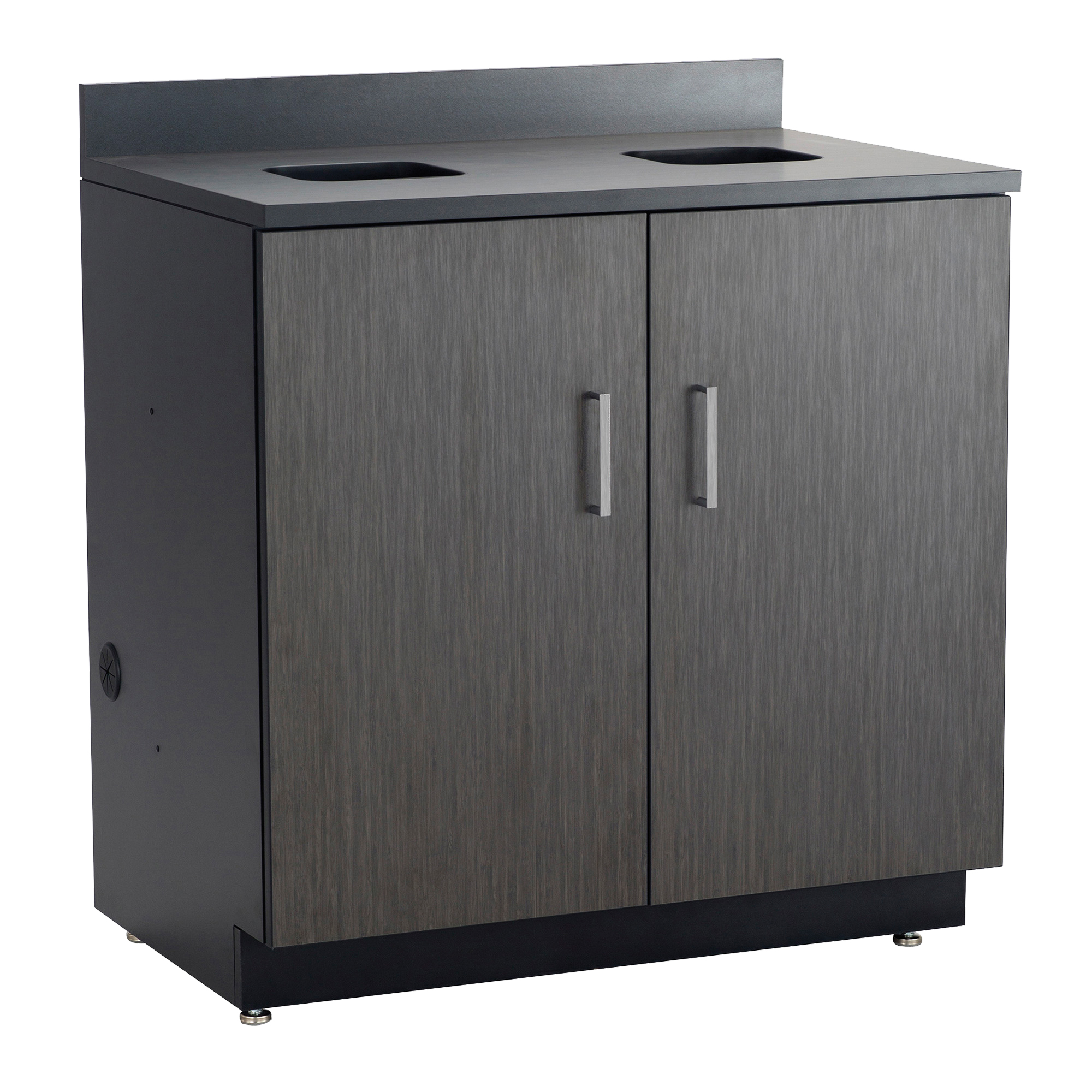 Armoire modulaire de base, Mélamine, 39" h x 36" la x 25" P, Nuit d'Asie/noir