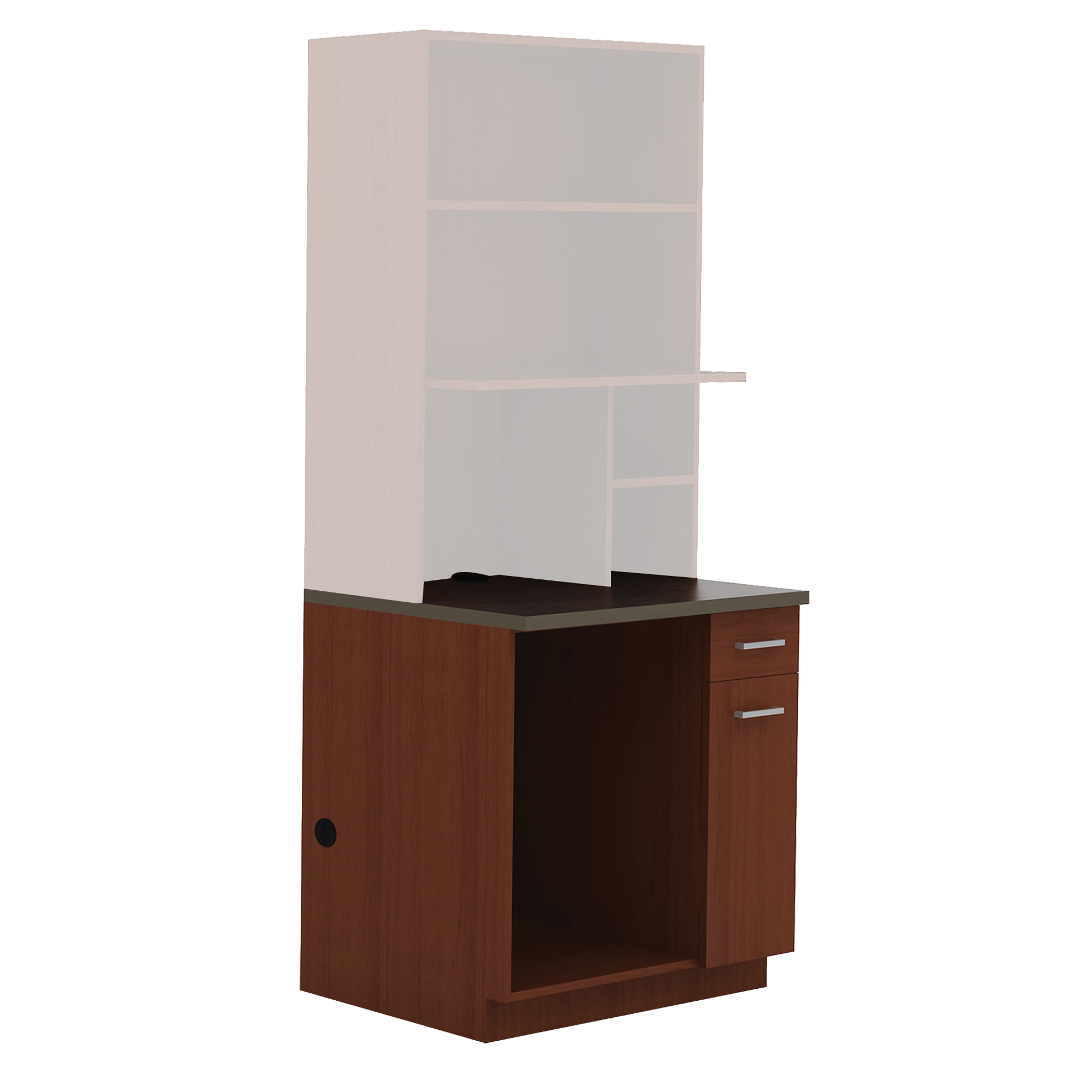 Armoire modulaire, Mélamine, 39" h x 36" la x 25" P, Acajou