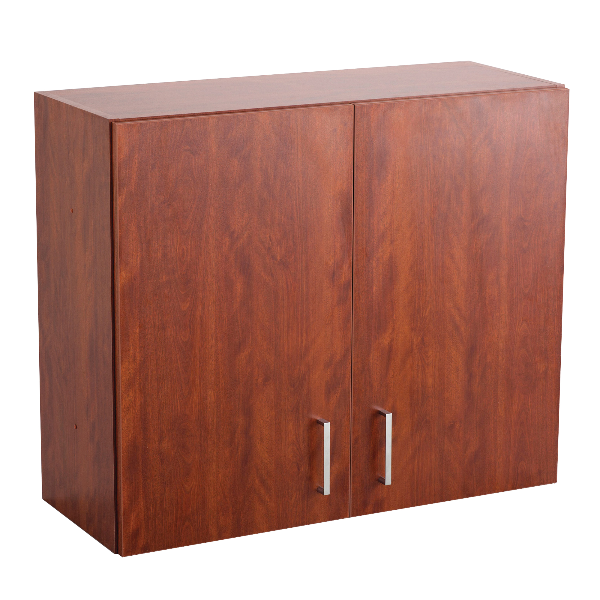 Armoire modulaire murale, 30" h x 36" la x 15" p, 1 tablettes, Mélamine, Acajou