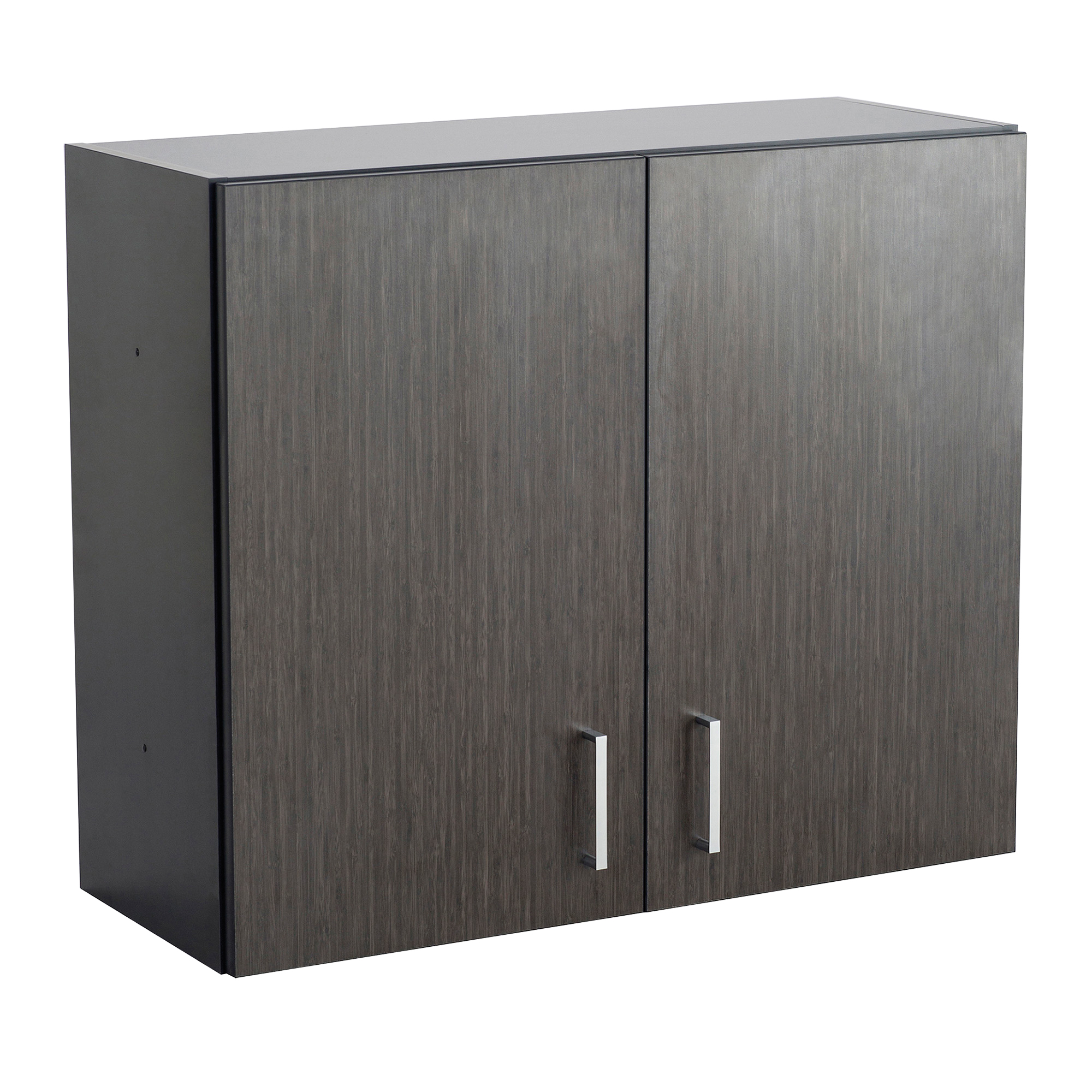 Armoire modulaire murale, 30" h x 36" la x 15" p, 1 tablettes, Mélamine, Nuit d'Asie/noir