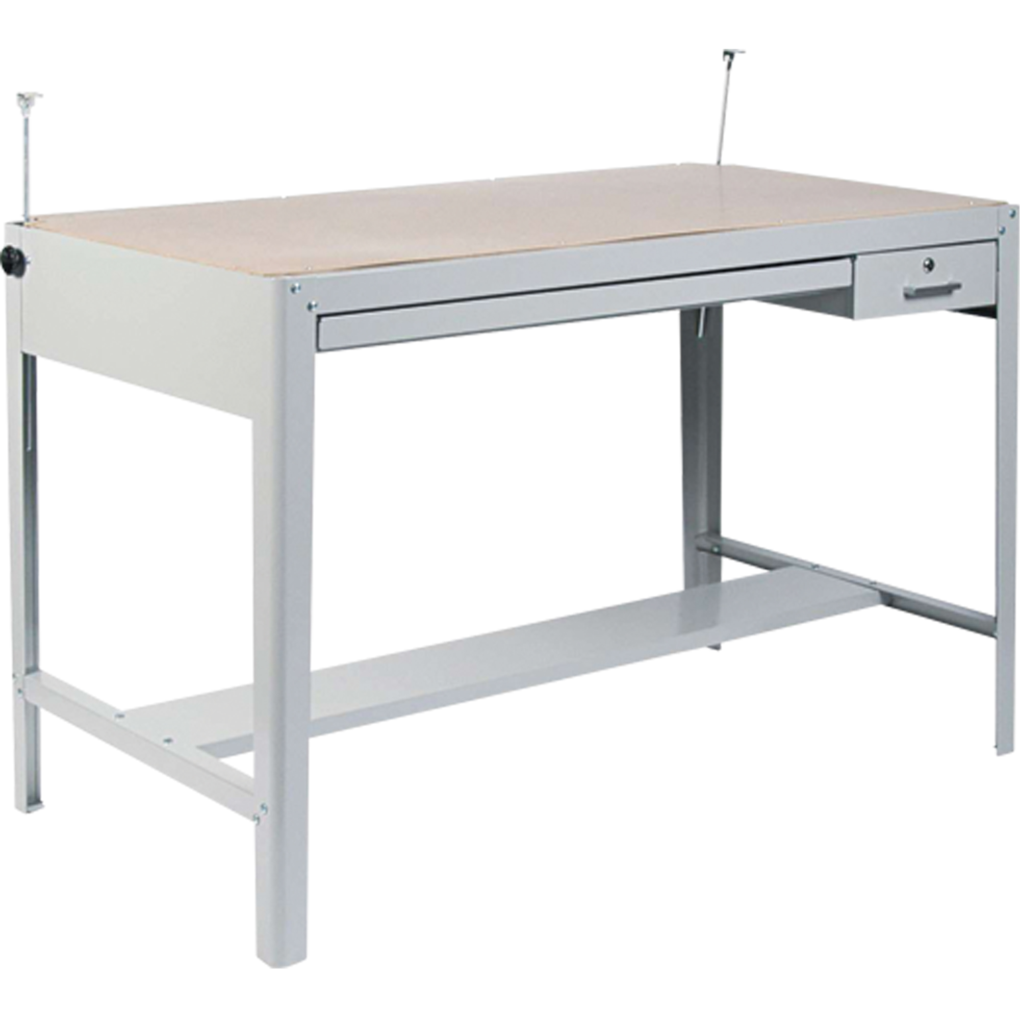 Base pour table à dessin de précision, 56-3/8" la x Gris