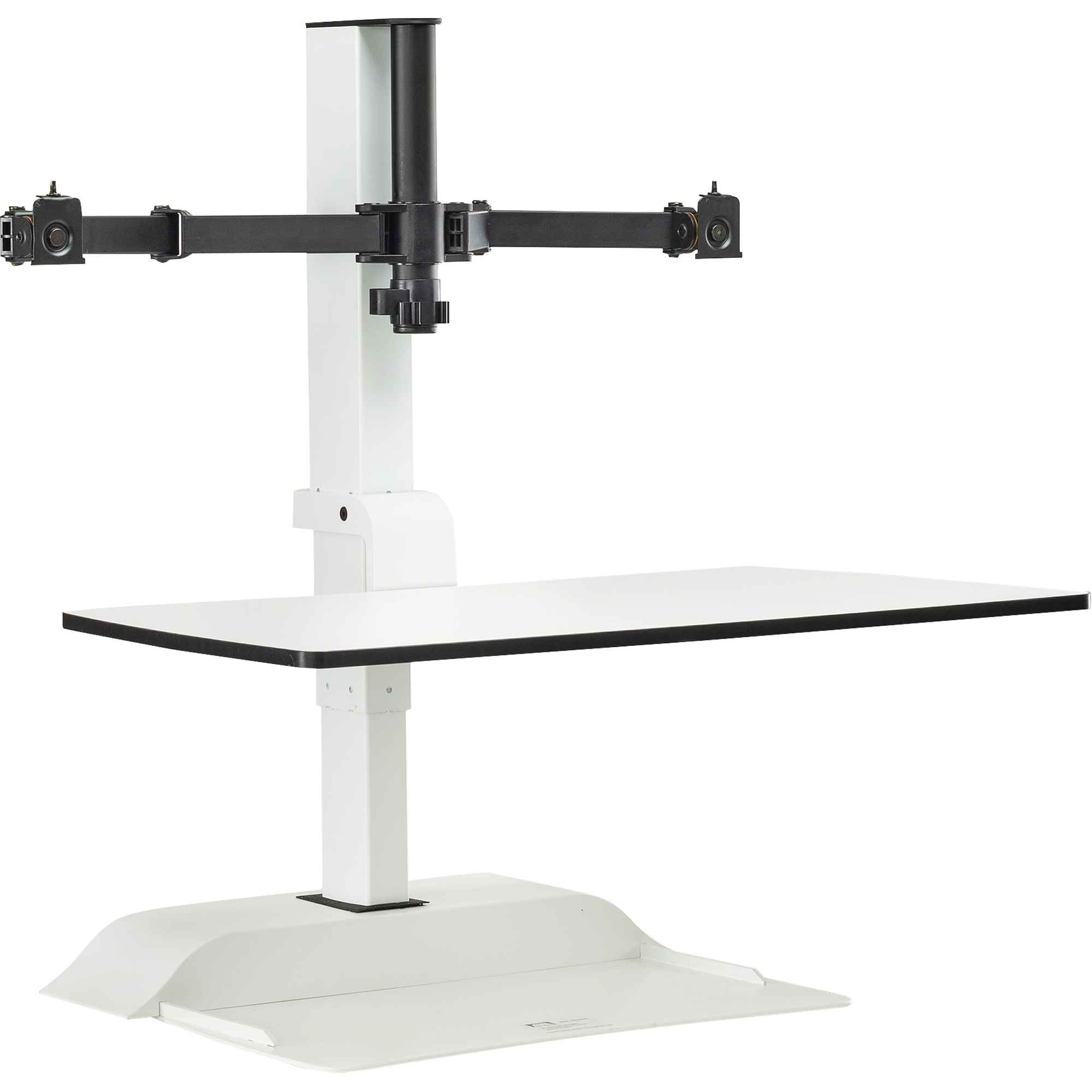 Bureau électrique assis/debout SoarMC avec bras d’écran double, Modèle de bureau, 37-1/4" h x 27-3/4" la x 22" p, Blanc