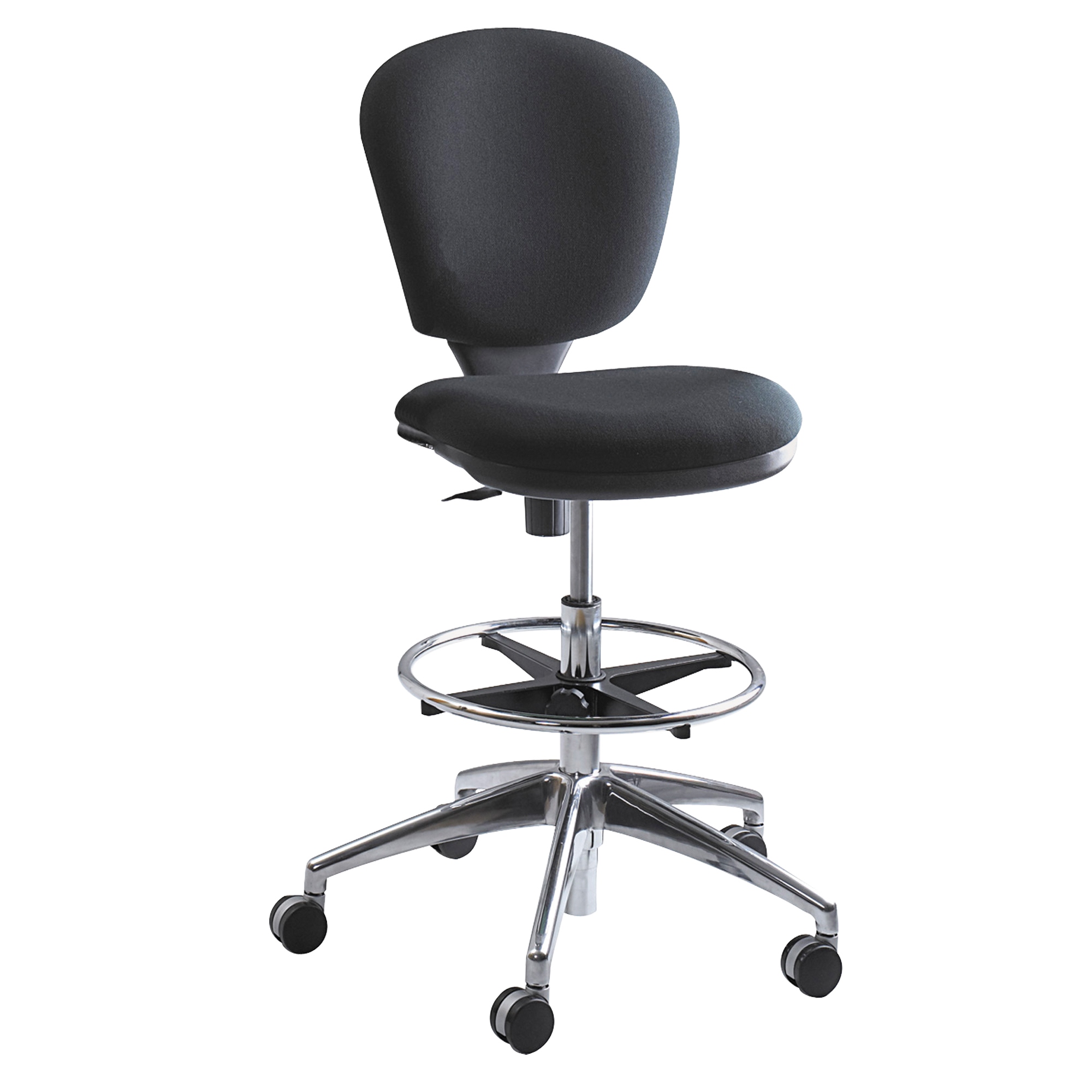 Chaise à hauteur ajustable MetroMC, Tissu, Noir, Capacité 250 lb
