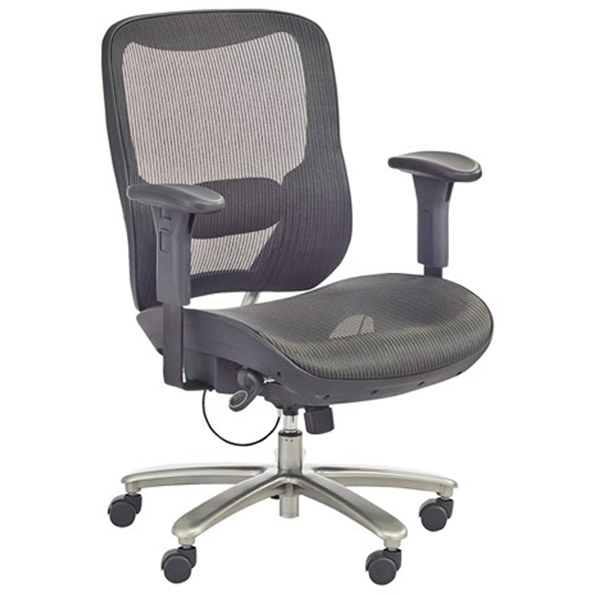 Chaise économique pour personnes de taille forte ou grandes, Mailles, Noir, Capacité 450 lb